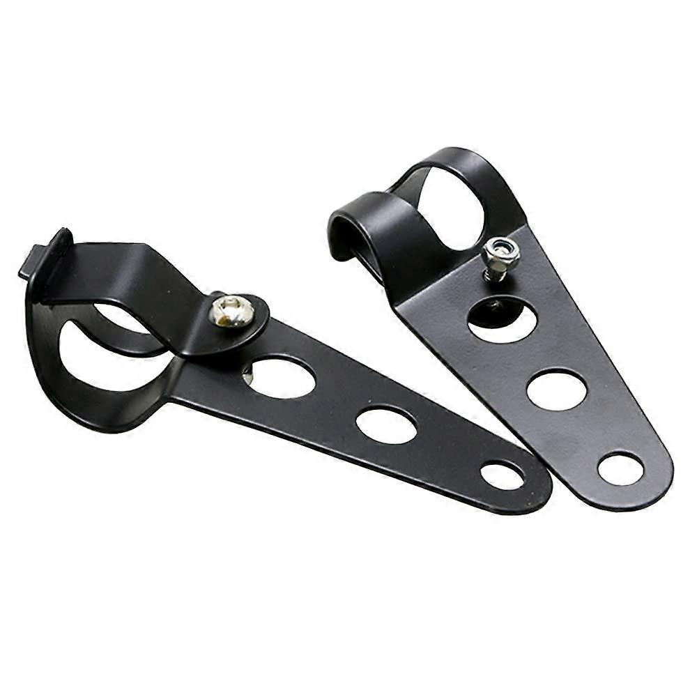 Motorcycle Headlight Bracket Universal Headlight Mount Adjustable 38mm51mm Fork Tube Clamp Black