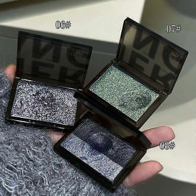 Long Lasting Glitter Eyeshadow, 3 Counts Shimmering Eyeshadow Palette, Sparkling Metallic Eye Shadow Makeup Products for All Styles and Occa