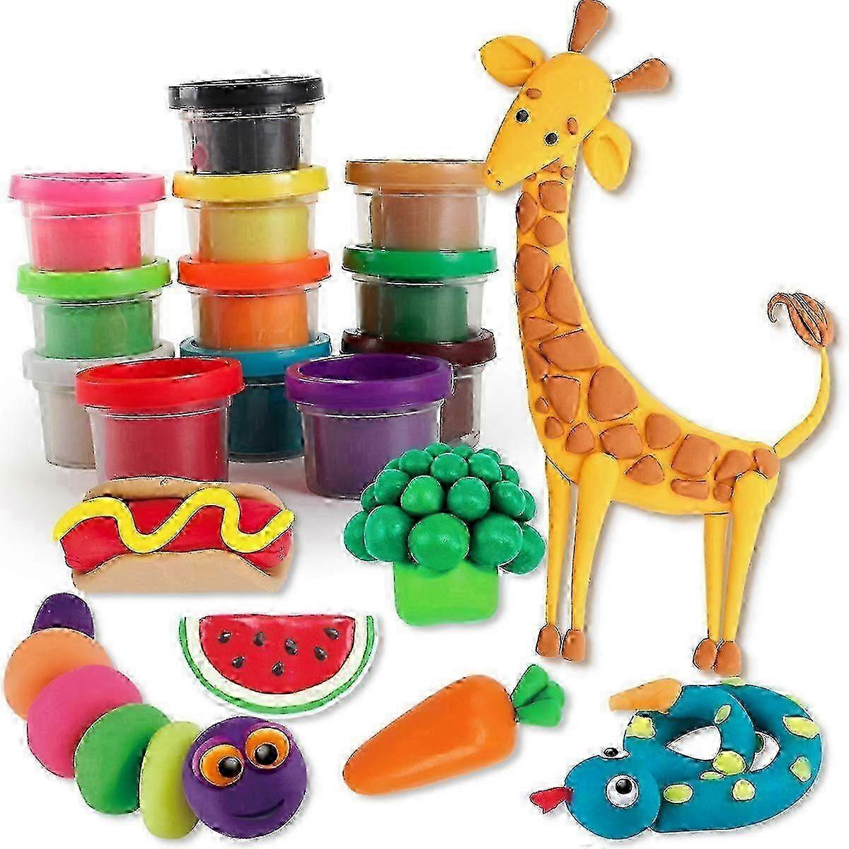 Kids Modeling Clay 12 Colors Reusable Educational DIY Toy