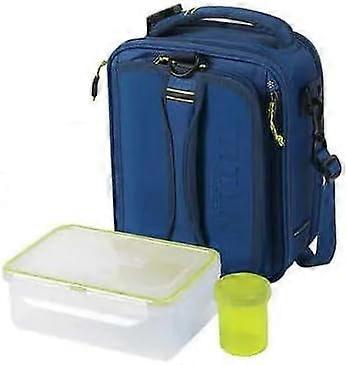 Titan Deep Freeze Fridge Cold Expandable Lunch Pack - Blue/Yellow | Includes 2X 250g High Performance Ice Walls - Insulated Horizontal Design