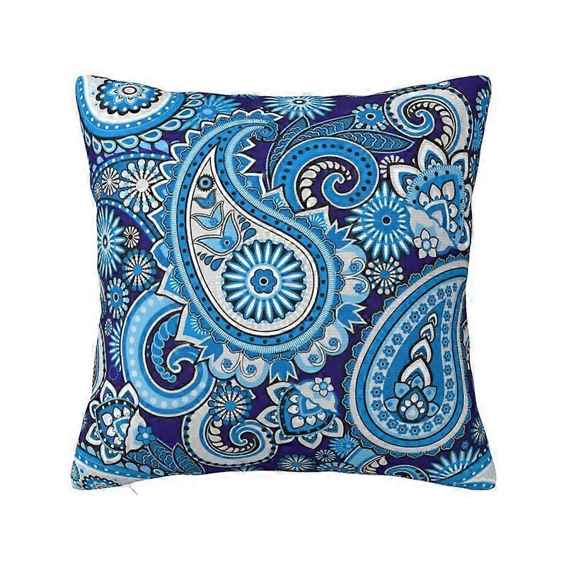 c725ペイズリーバンダナエスニックボヘミアスタイルクッションカバー35x35cmベルベットポリエステルスロー枕カバーリビングルームデコレーション枕カバーkjs725