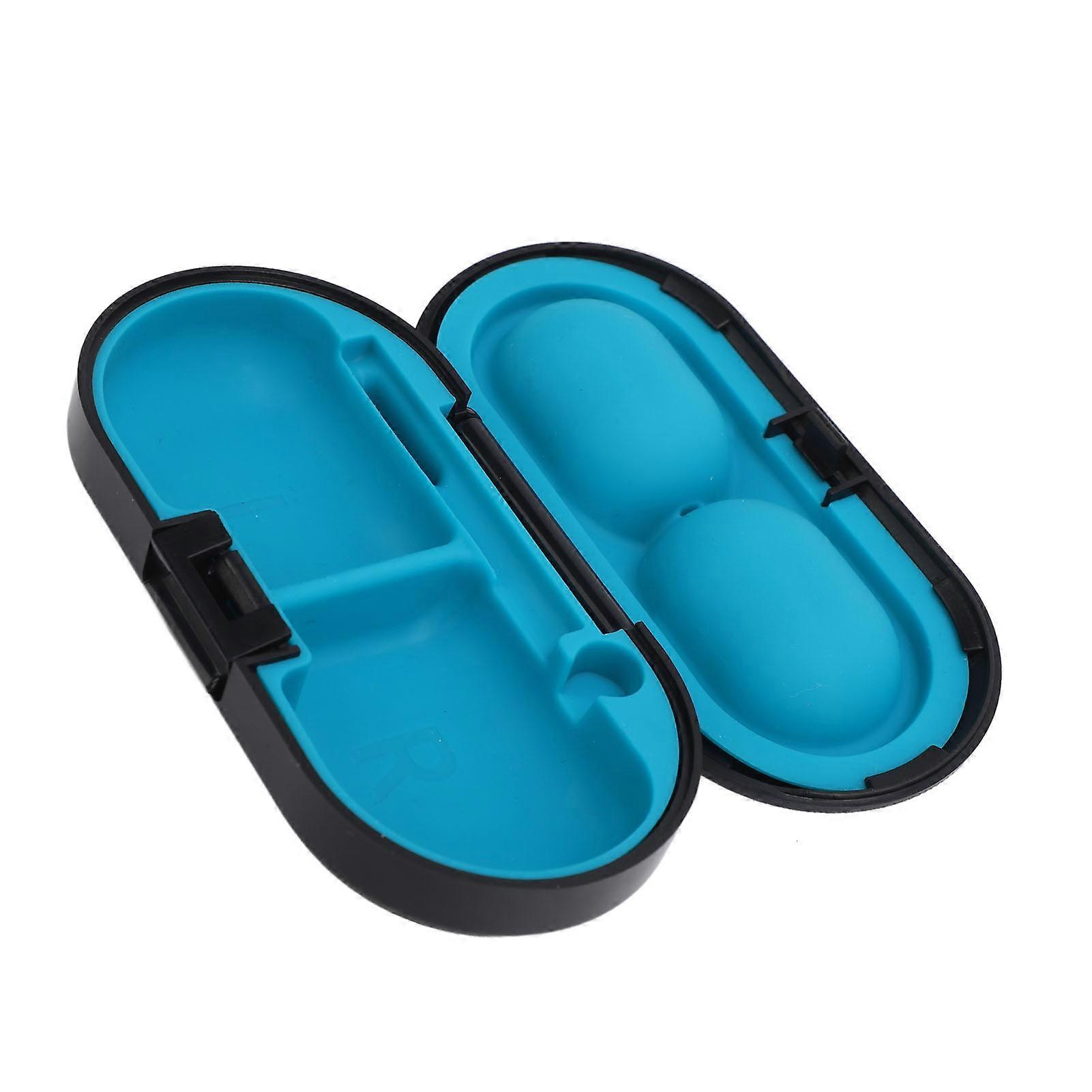 Sound Aid Case Multipurpose Drop Resistance Compact Compartment Design Sound Aid Protective Box for Storing Sound Aids Black 