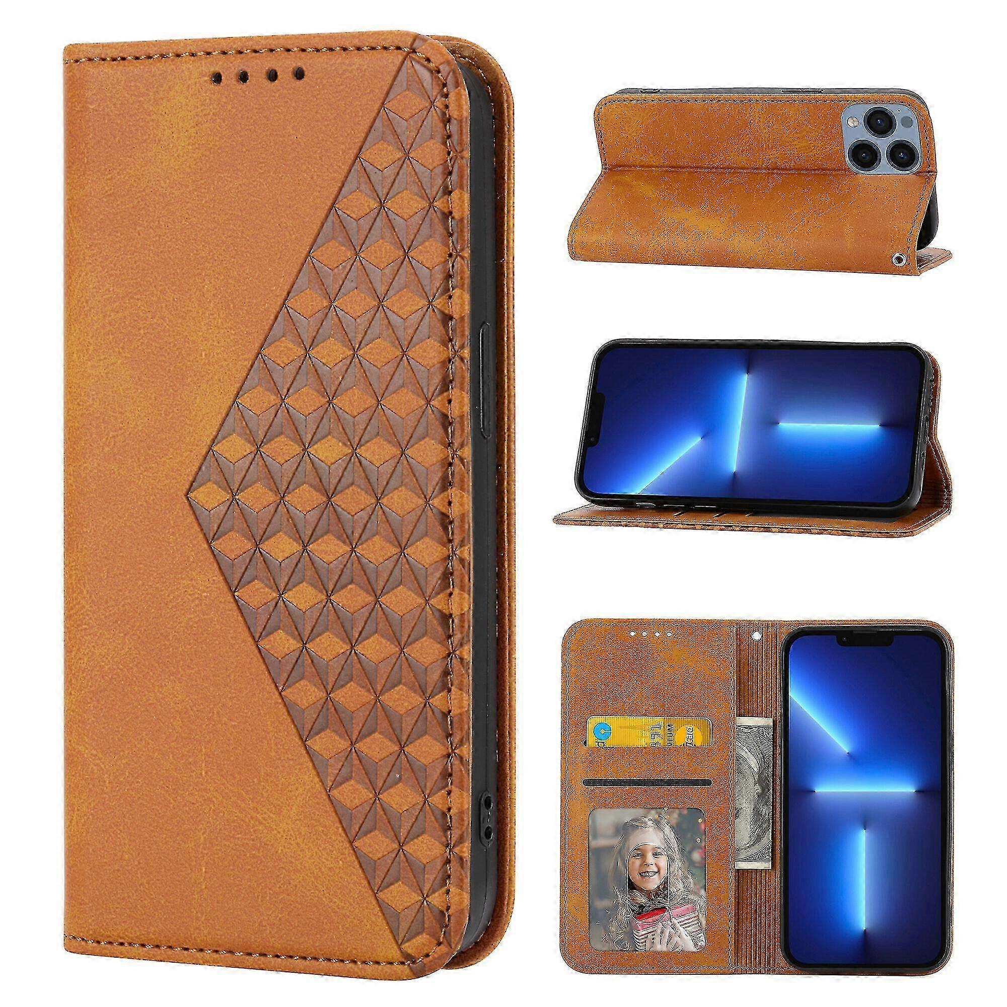 For iPhone 11 Pro Max Case, Leather Wallet Flip Case With Strap