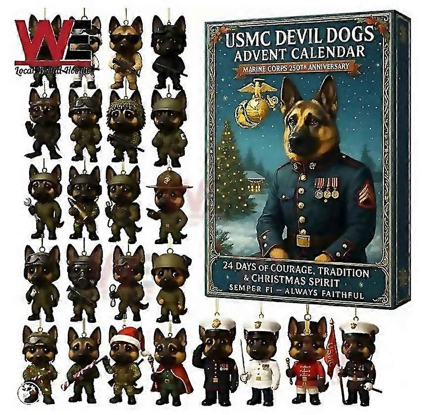 For Us Marine Corps Devil Dog Acrylic Pendant 2025 Calendar 250th Anniversary Commemorative Edition