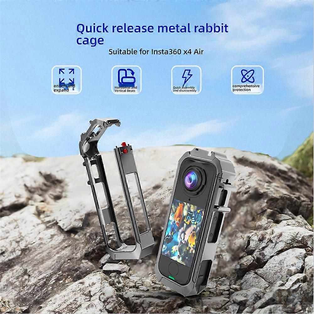 Camera Aluminium Protective Bezel Expanded Protective Frame for Insta360 X4 Air