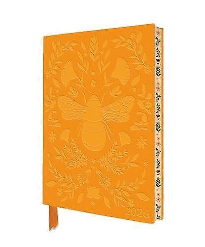 Jade Mosinski Bee 2026 Artisan Art Vegan Leather Diary Planner  Page To View Wit Diary or journal Book