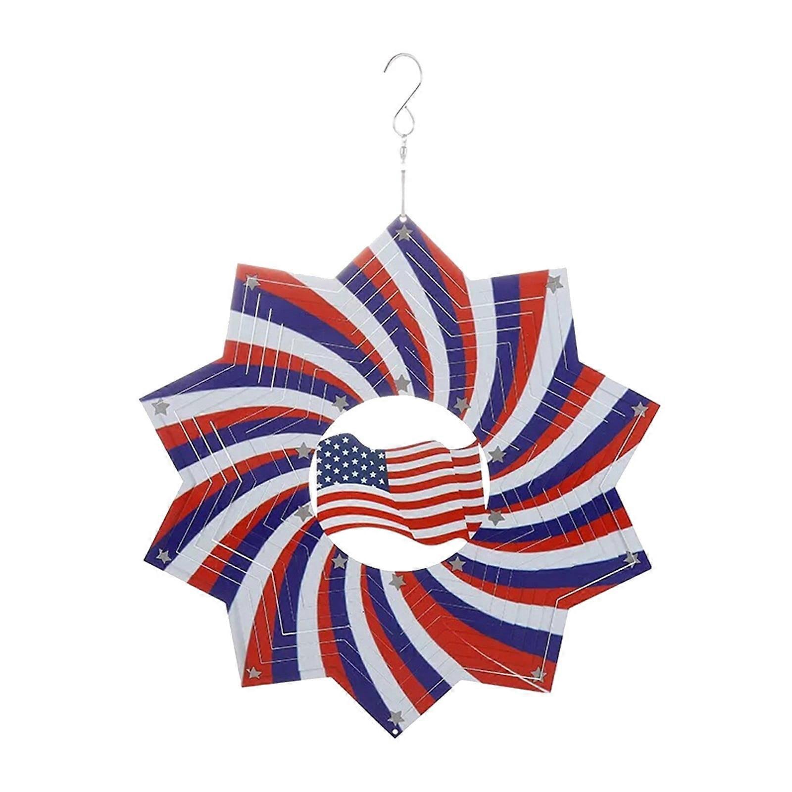 Three Dimensionals Dynamic Rotating Wind Chime House Decoration On Independence Day Home Decor