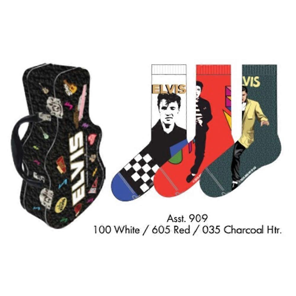 Elvis Sock Set 3 Pack In Guitar Shaped Tin