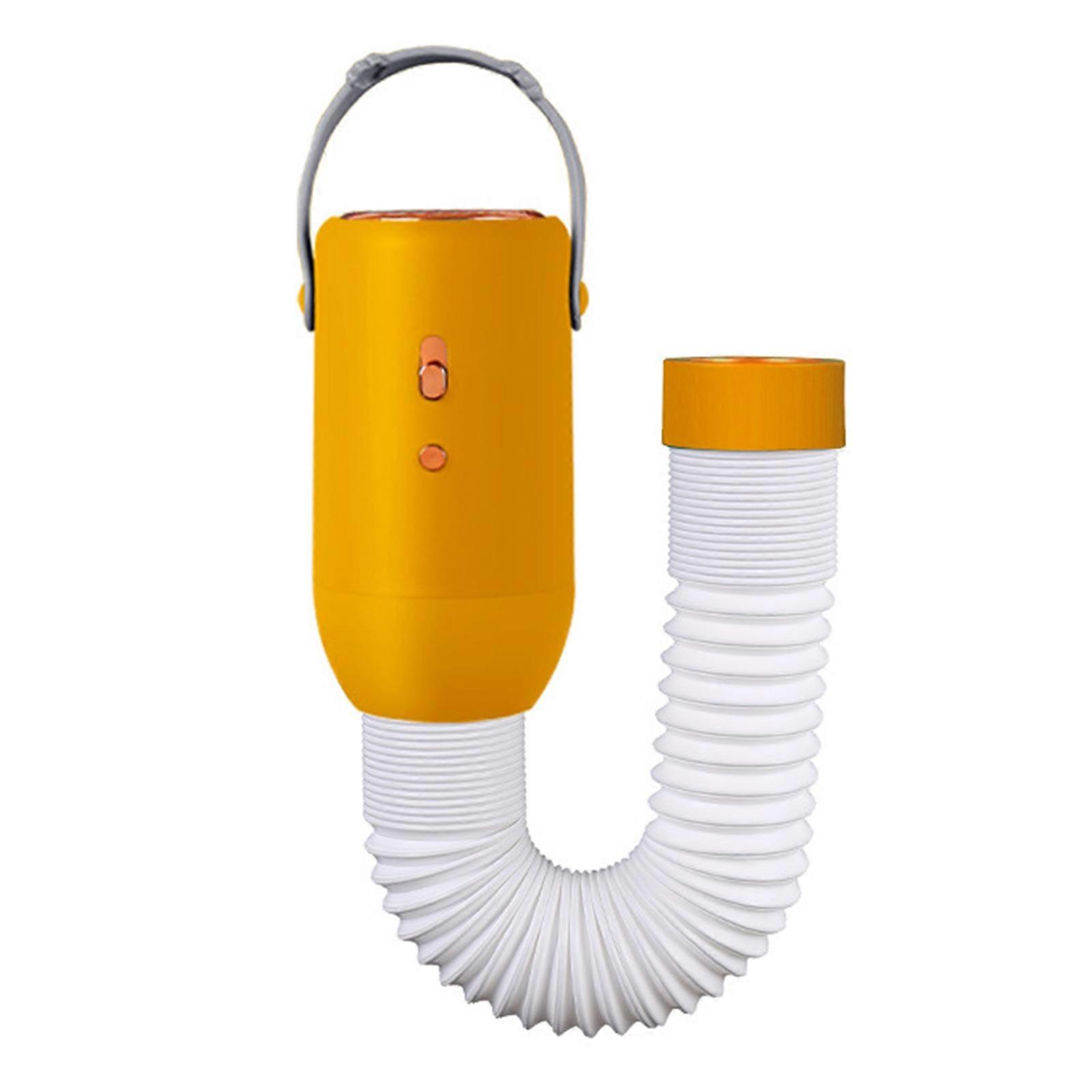 Lightweight Travel Clothes Dryer With Telescopic Tube Efficient Heating System Fast Drying Machine For Apartments Dorms  Yellow