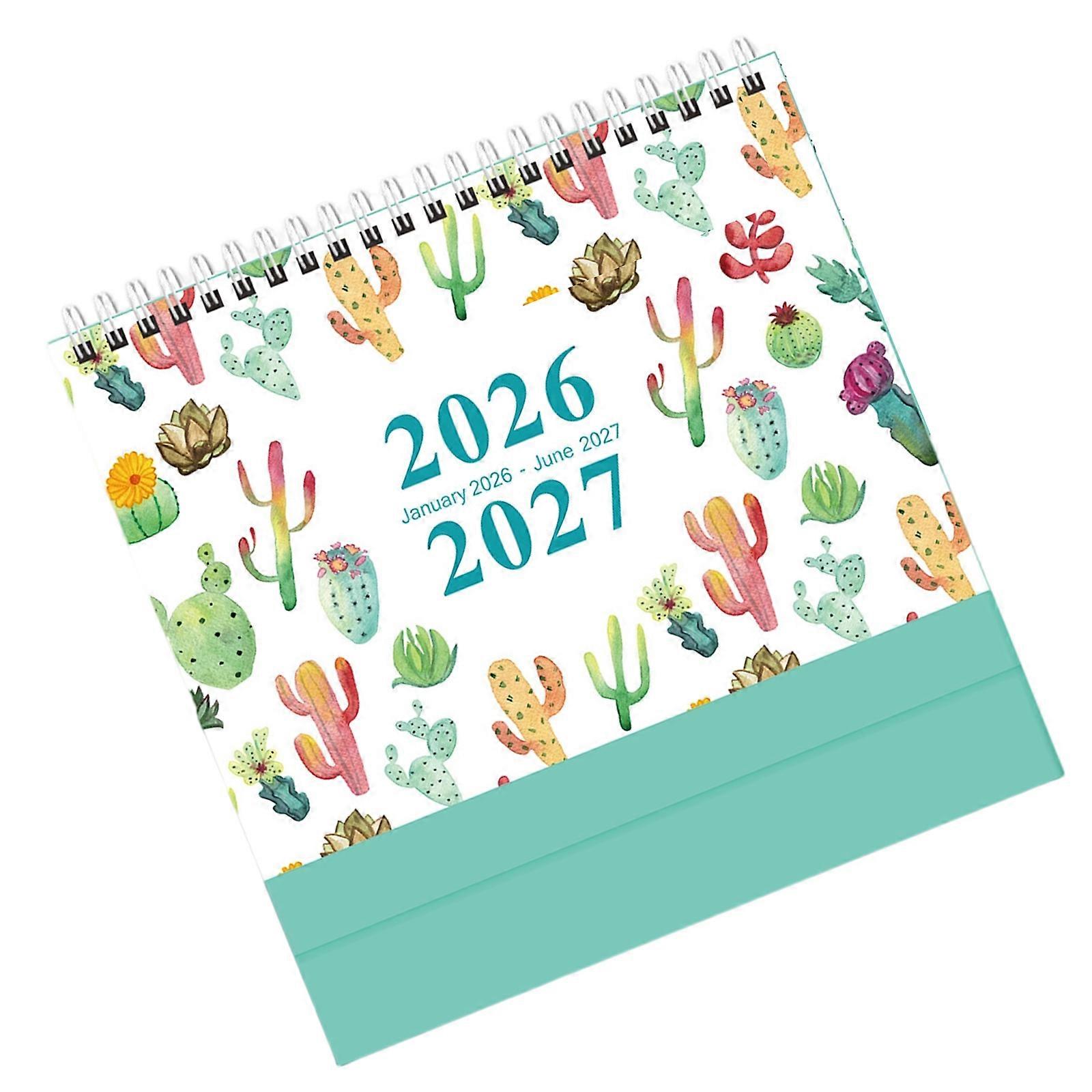 2026 Miniature Calendar Planner Combined Notepad Space Saving Design Smooth Writing Experience Decoration Stationery Multicolor