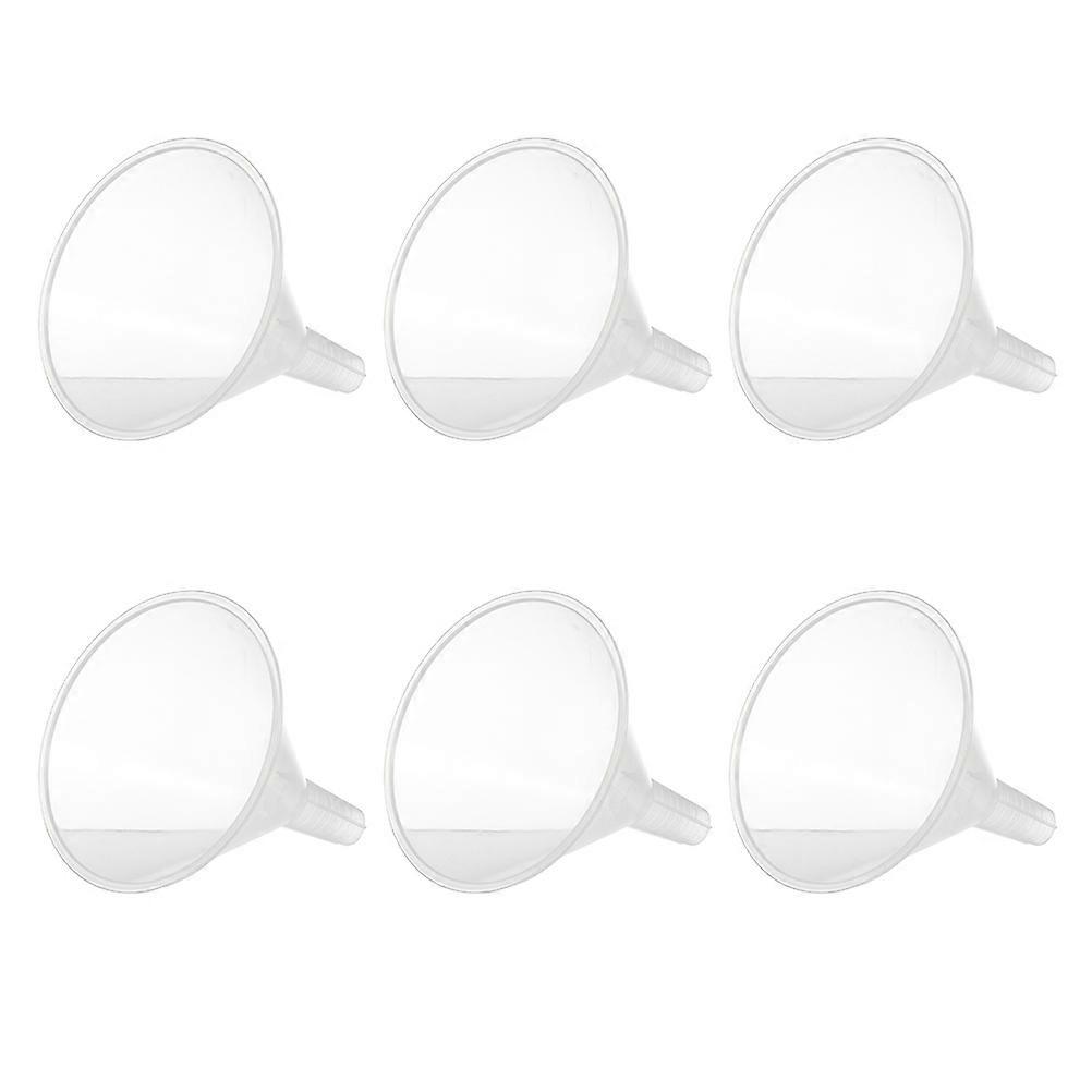 6Pcs Small Funnels for Laboratory Use Clear Funnels