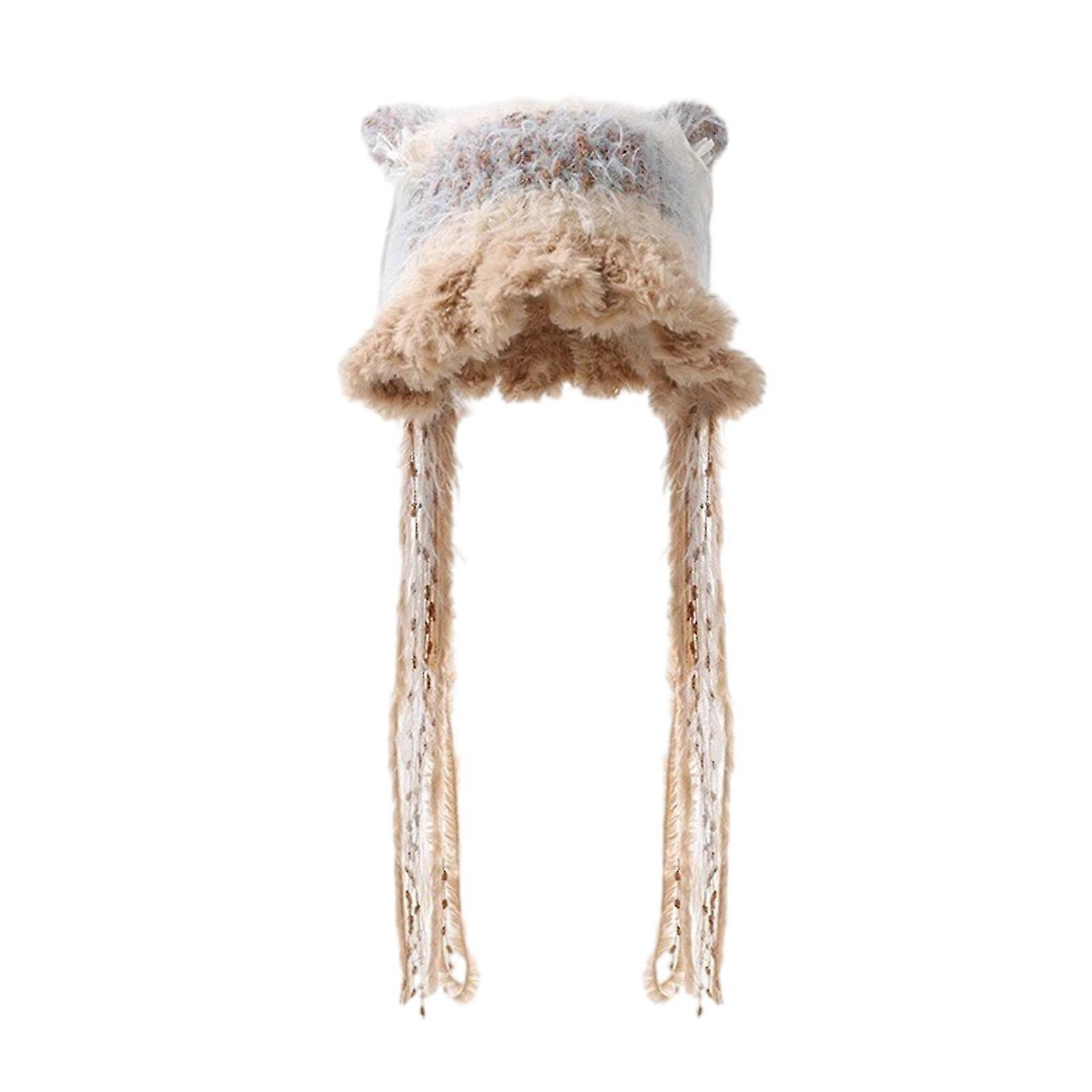 Winter Ear Warmer Hat for Versatiles with Adjustable Fit Brown