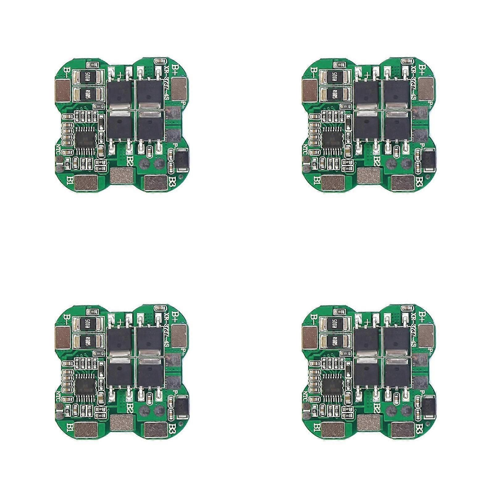 4Pcs 4S 40A Battery Protective Board Battery Charging Board Connector Circuit Board Module For Power Tool Multicolor