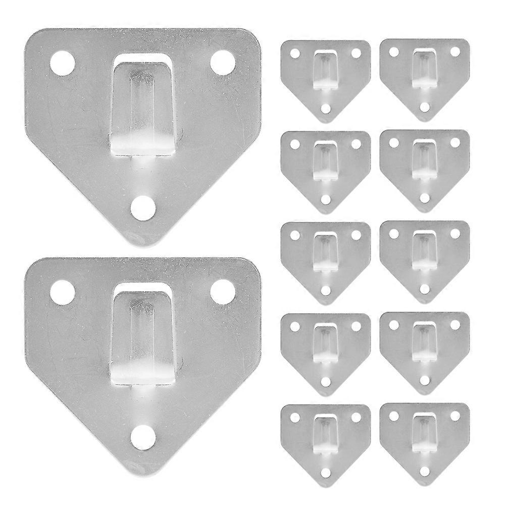 Fire Extinguisher Mounting Bracket Silver Iron Hook for Wall 15Pcs Set