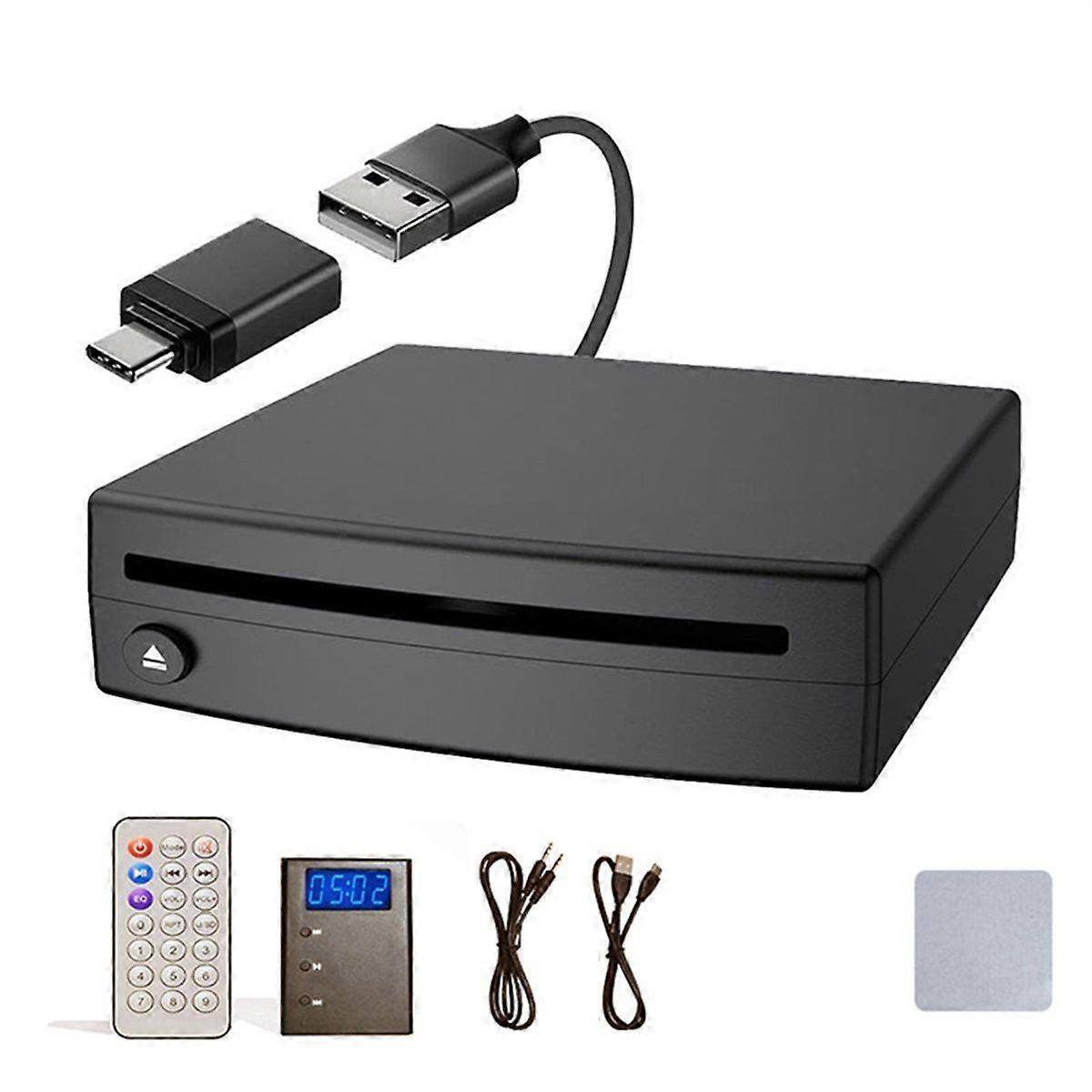 CD Drive Player External Via USB Port Universal CD Player for Car Car Truck Upgrade with Audio Adapt