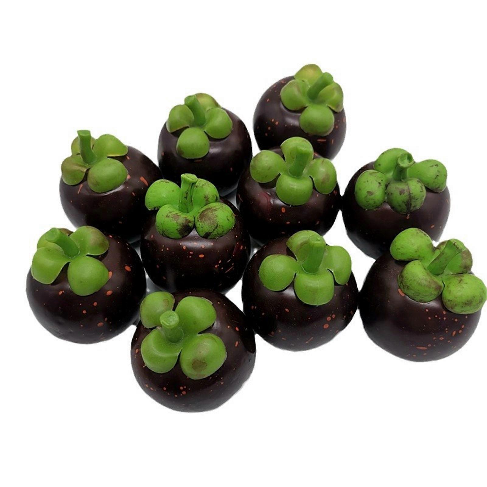 10 buc mangostan artificial realist, simulări, model de fructe, mangostan fals, recuzită de afișare, petreceri de bucătărie, decorațiuni interioare, multicolor