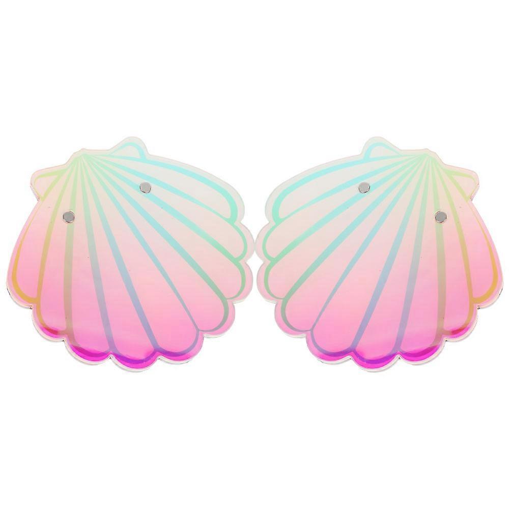 Violet Acrylic Eyelash Tool for Eyelashes Extension 2Pcs Shell Shaped Pallet