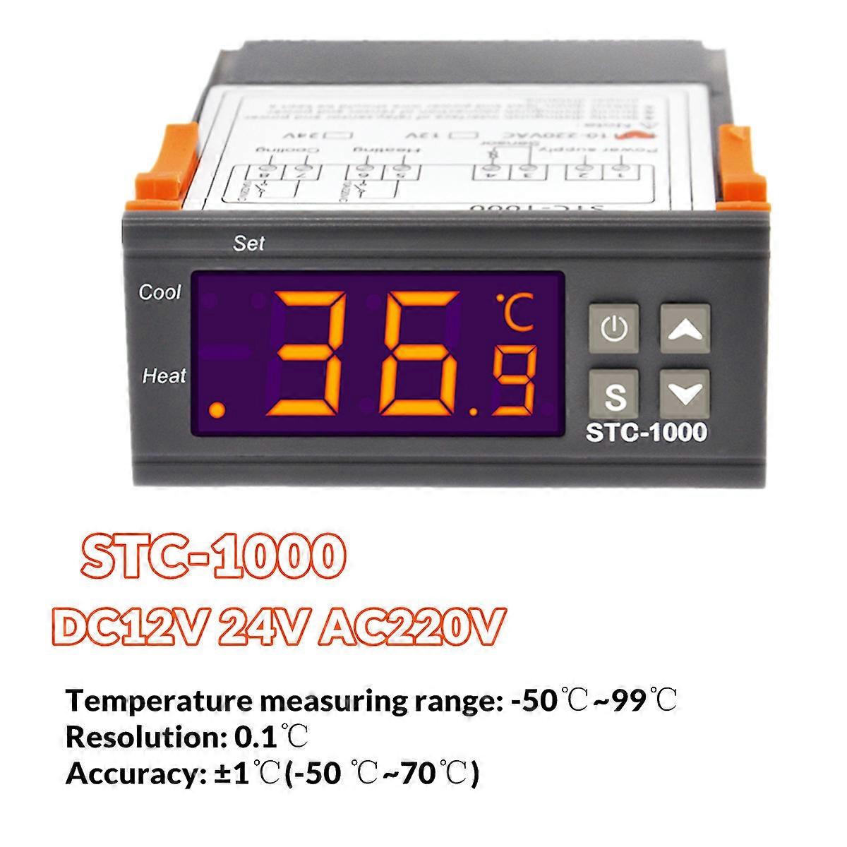 STC-1000 Micro Digital Temperature Controller Thermostat Thermoregulator Temperature Sensor Relay Heating Cooling Incubator 220V
