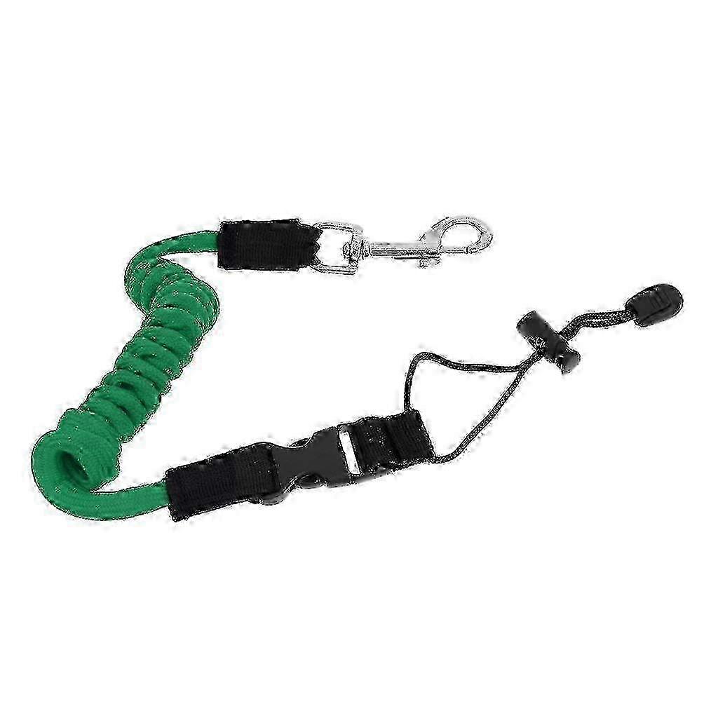 2-Piece Kayak Paddle Elastic Straps Elastic Kayak Paddle Leash Accessories (green)