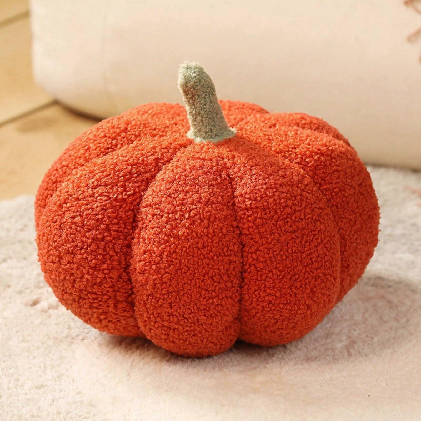 Pumpkin Pillow Plush Decorative Throw Pillow for Fall with Soft Support Cushioning and Cozy Fabric