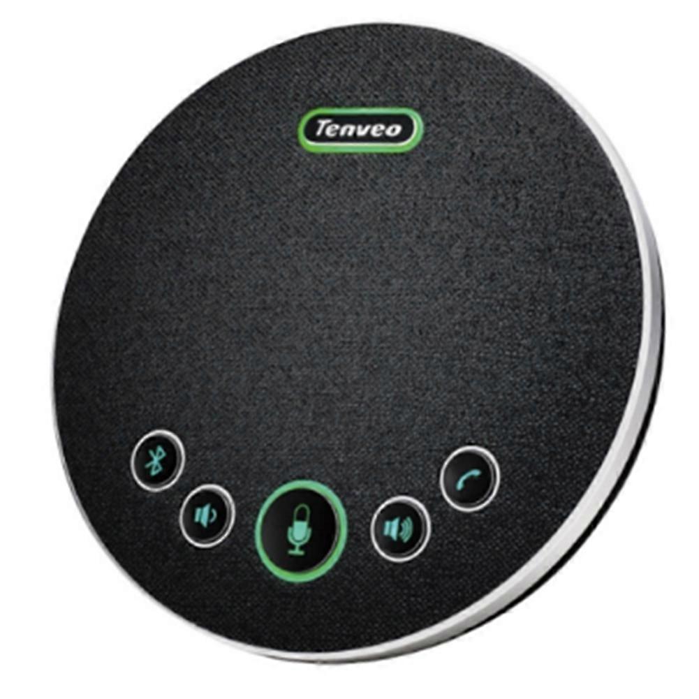TENVEO Bluetooth Conference Microphones Wireless Conference Speaker 360°Voice Pick Up with 4 AI Noise Cancellation Mics