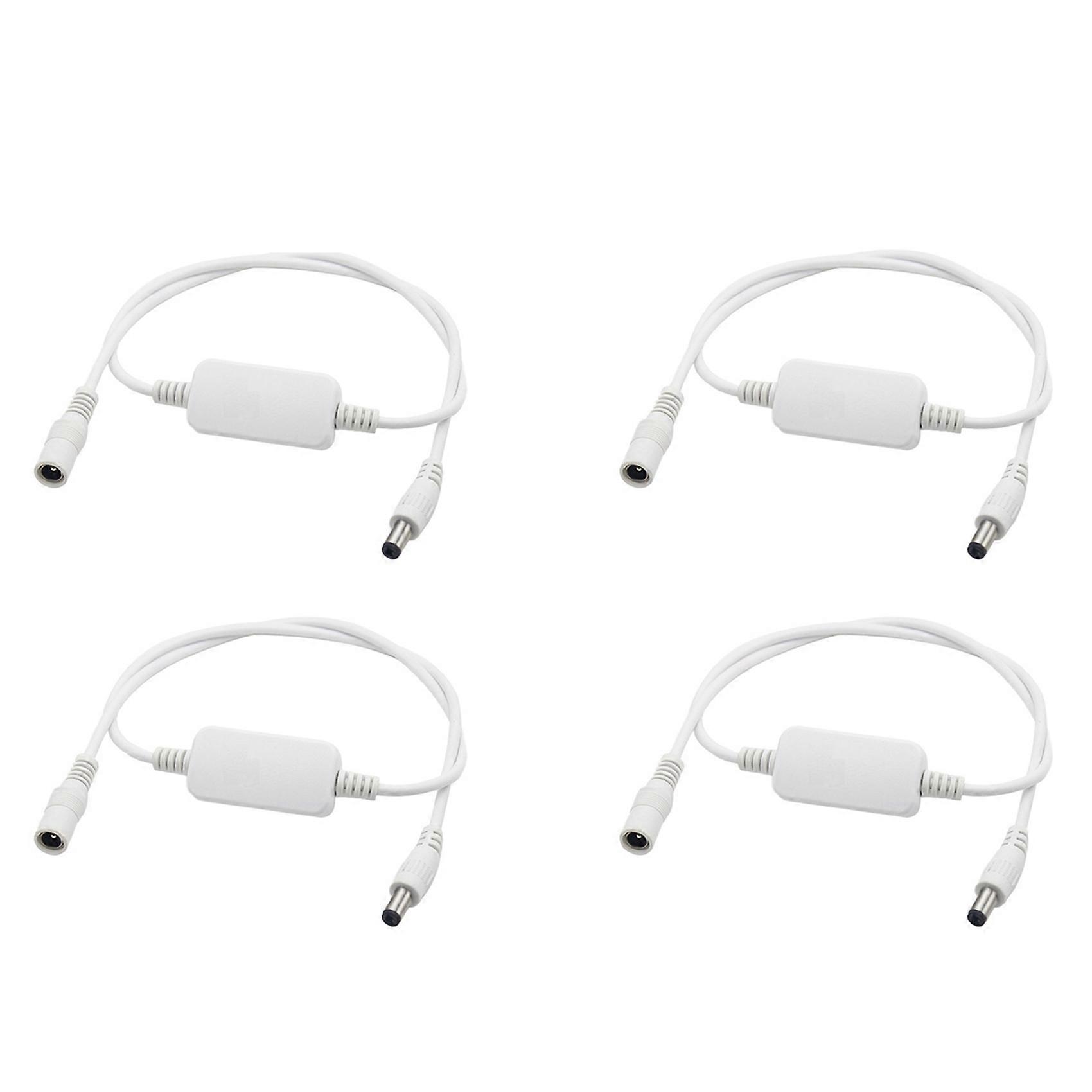 4X 24 Hour Auto Reboot Router Routing Timer Reset Tool DC Power Timing Fiber Modem Router DC Power Manager White