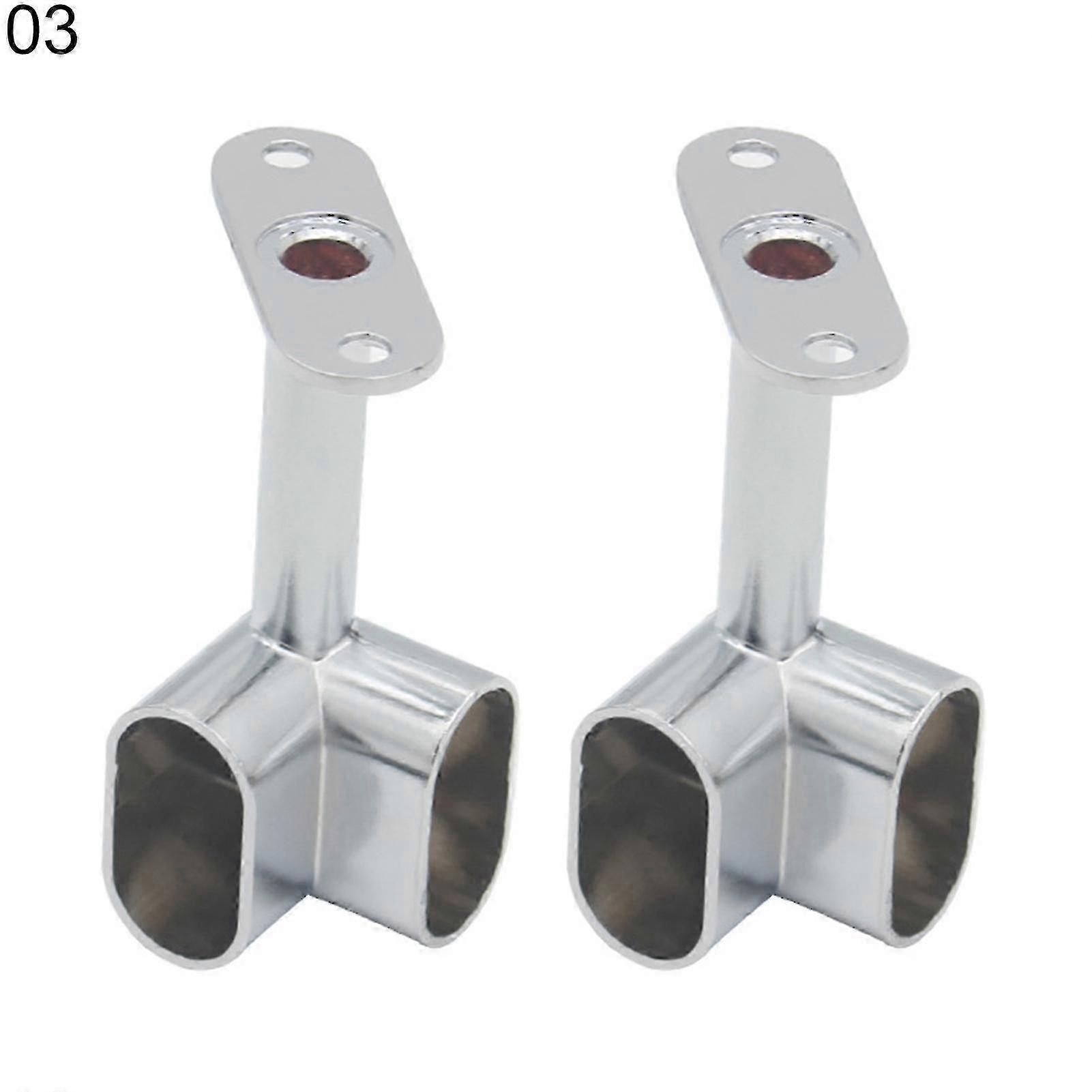 2pcs Alloy Ceiling Mounted Holder for Clothes Rail in Wardrobe Corner