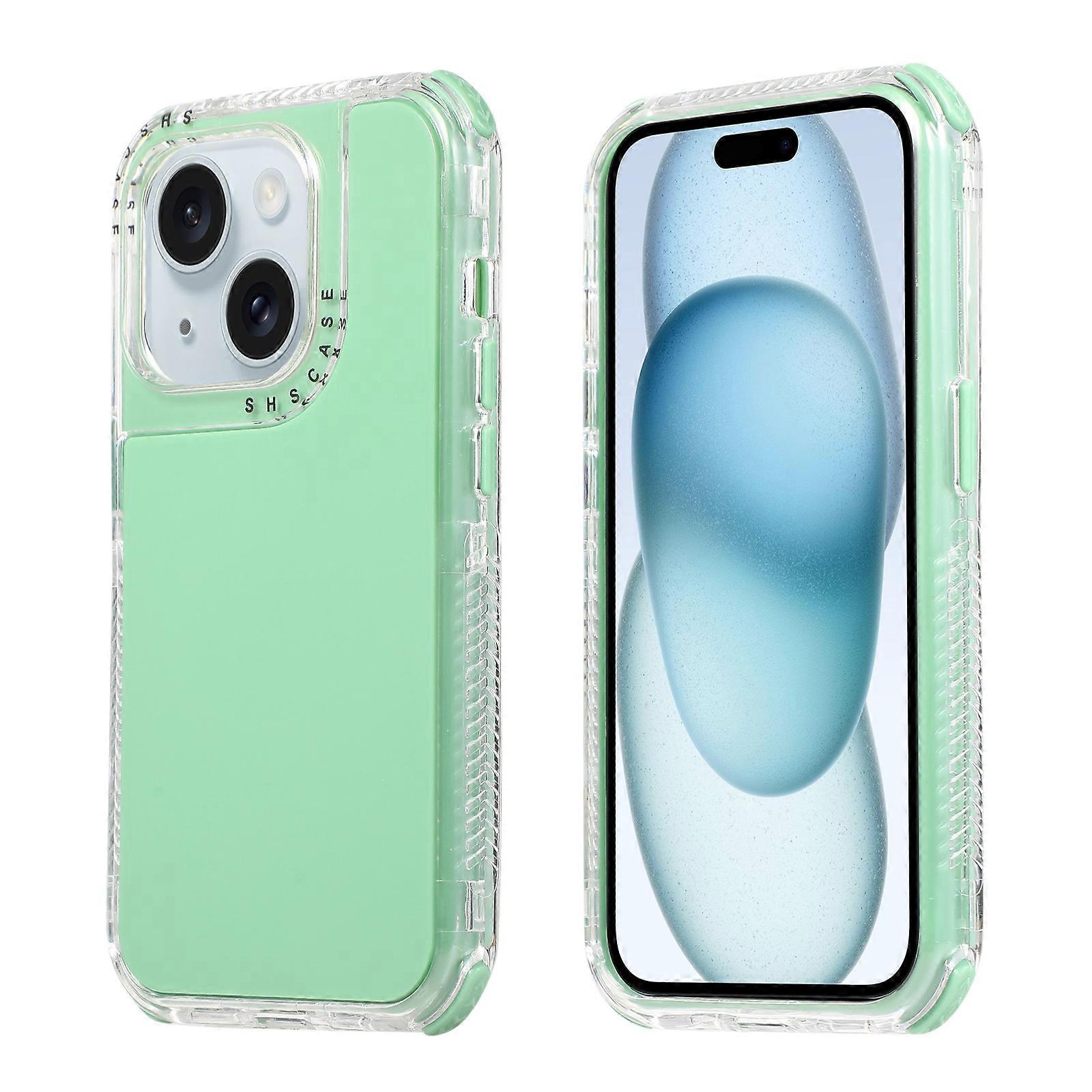 Dreamland 3 in 1 Solid Color Transparent Frame PC + TPU Phone Case