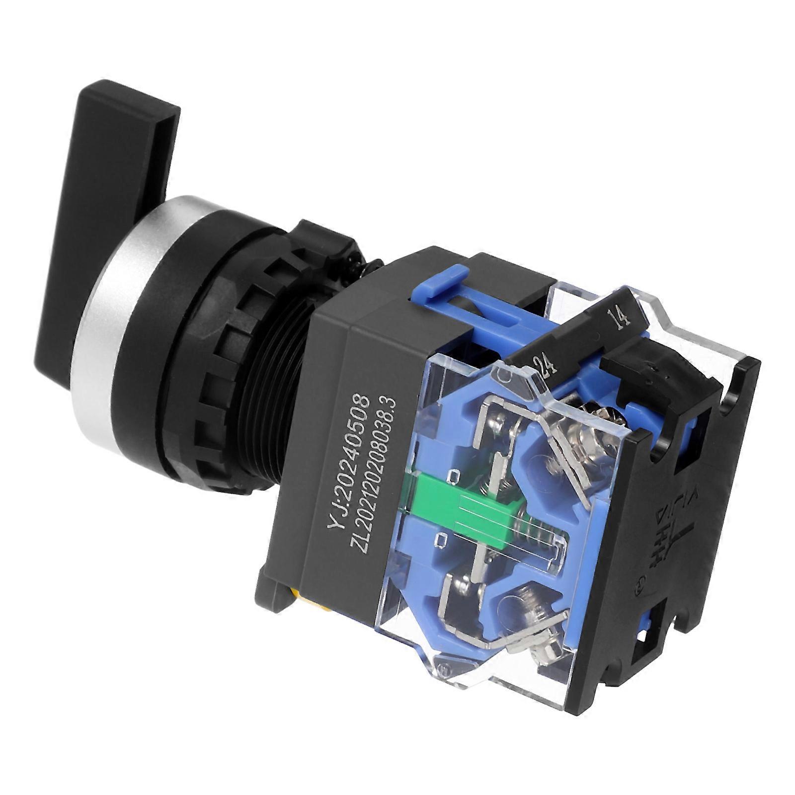 3-Position Selector Switch With Maintained Latching For Electrical Equipment 3×1.5×1.5in Knob Shape Power Management 1Set