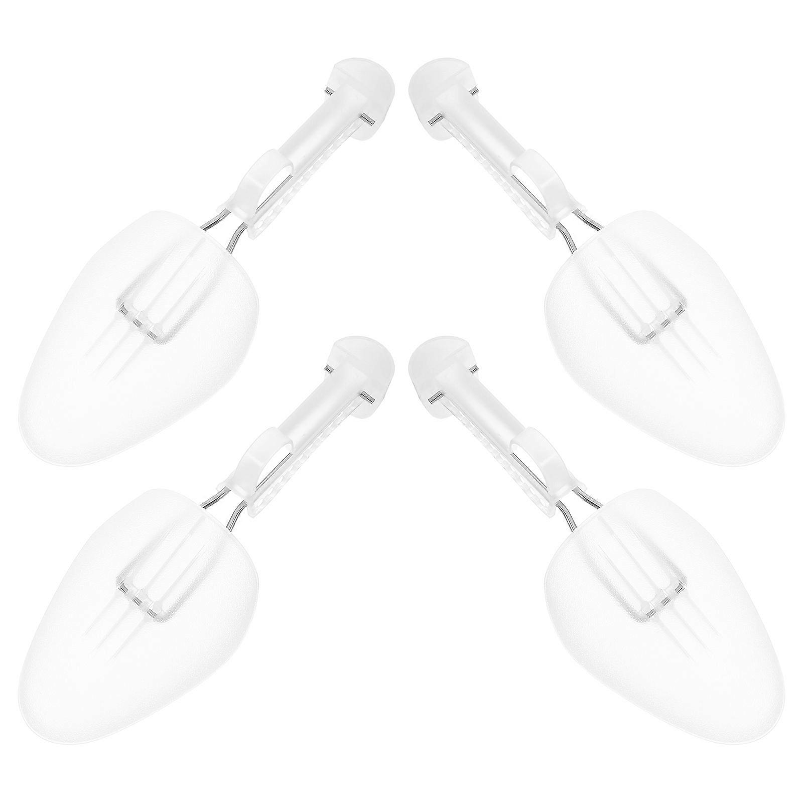 Transparent Plastic Shoe Trees for Shoes Shaping 4Pcs Adjustable Stretcher