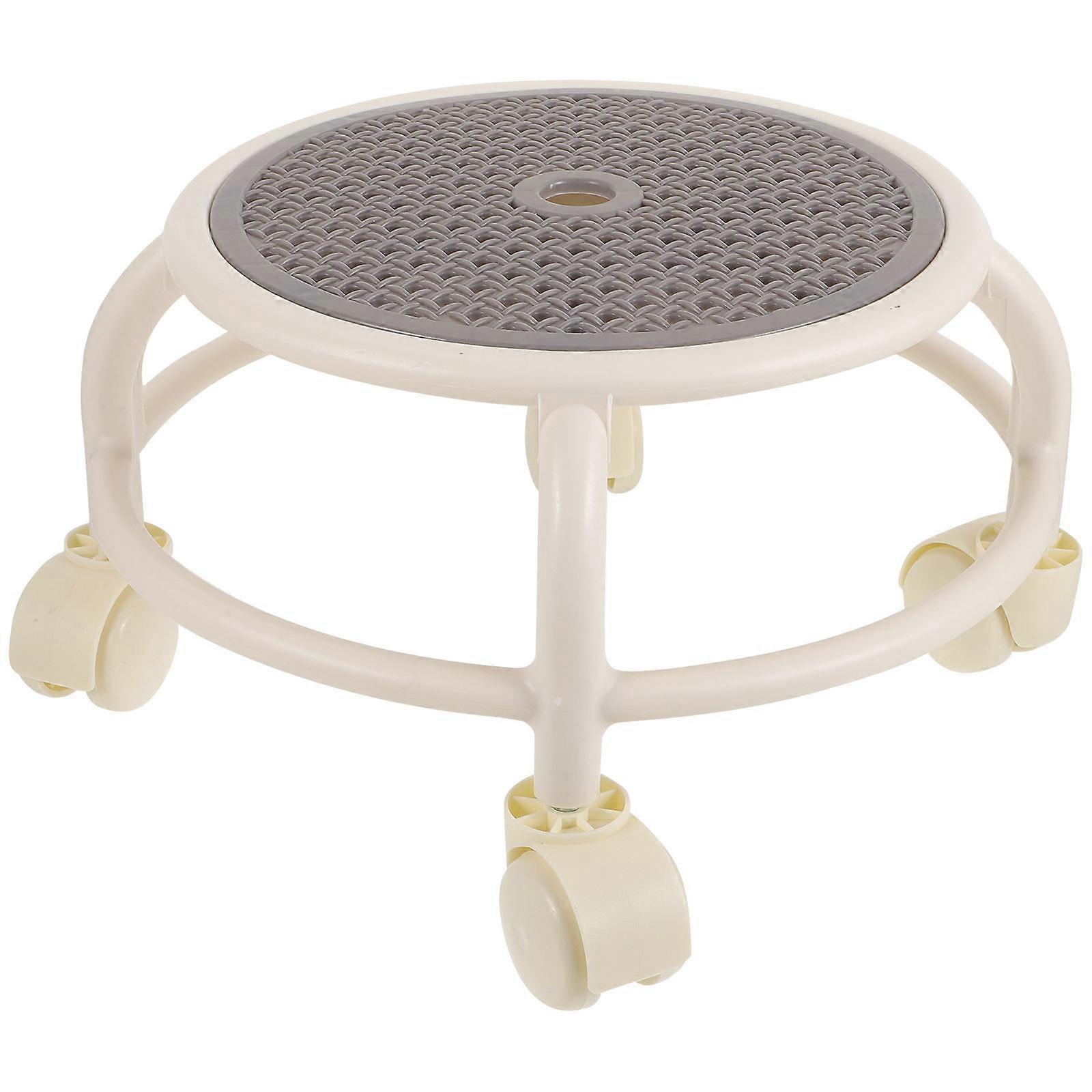 Rotating Small Round Stool Low Stool with Wheels Square Children 13.76X13.76X7.07IN Multipurpose 1Pack