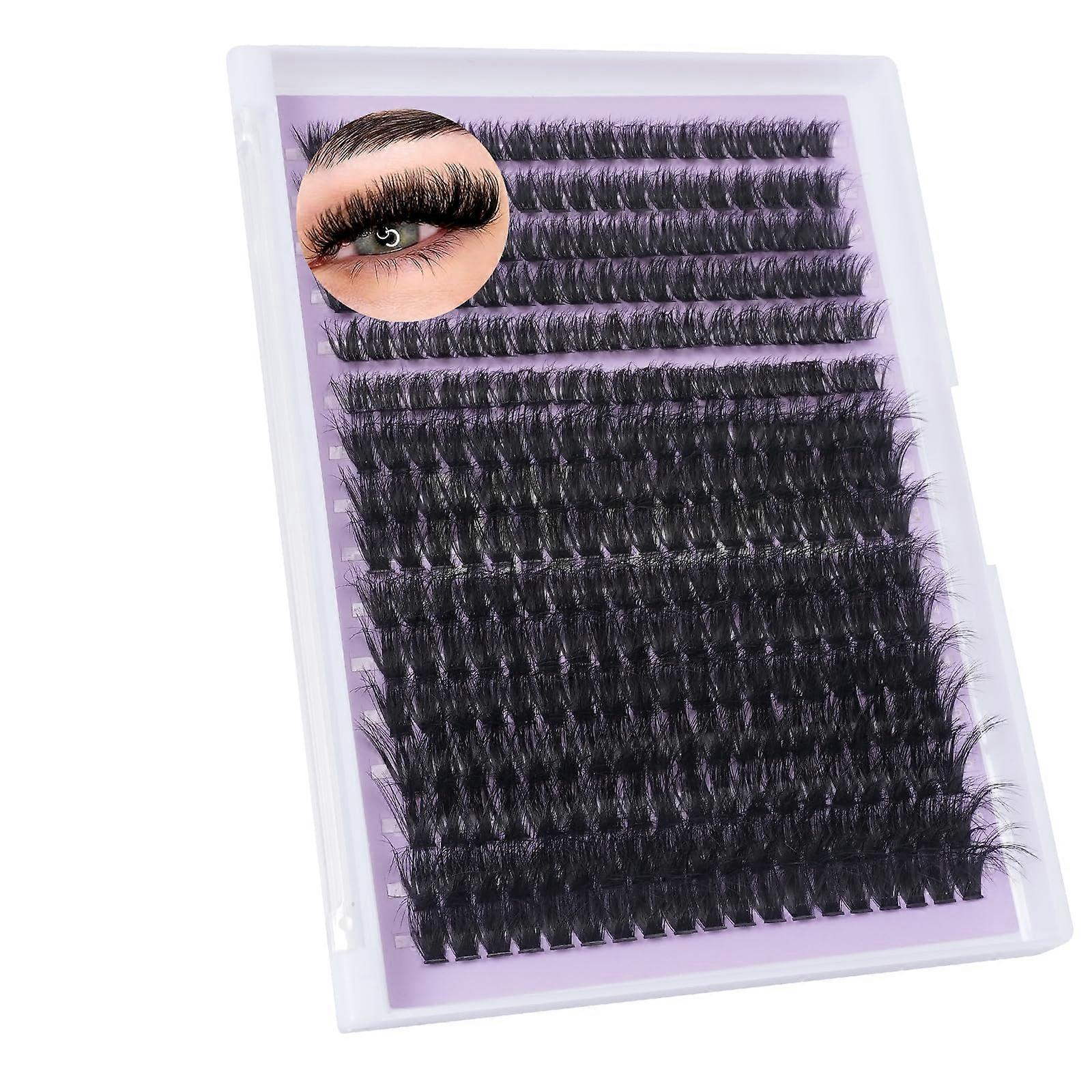 Eyelash Clusters 916mm Fluffy 80D Wispy Individual Lash Extensions for Easy DIY SalonQuality Wear