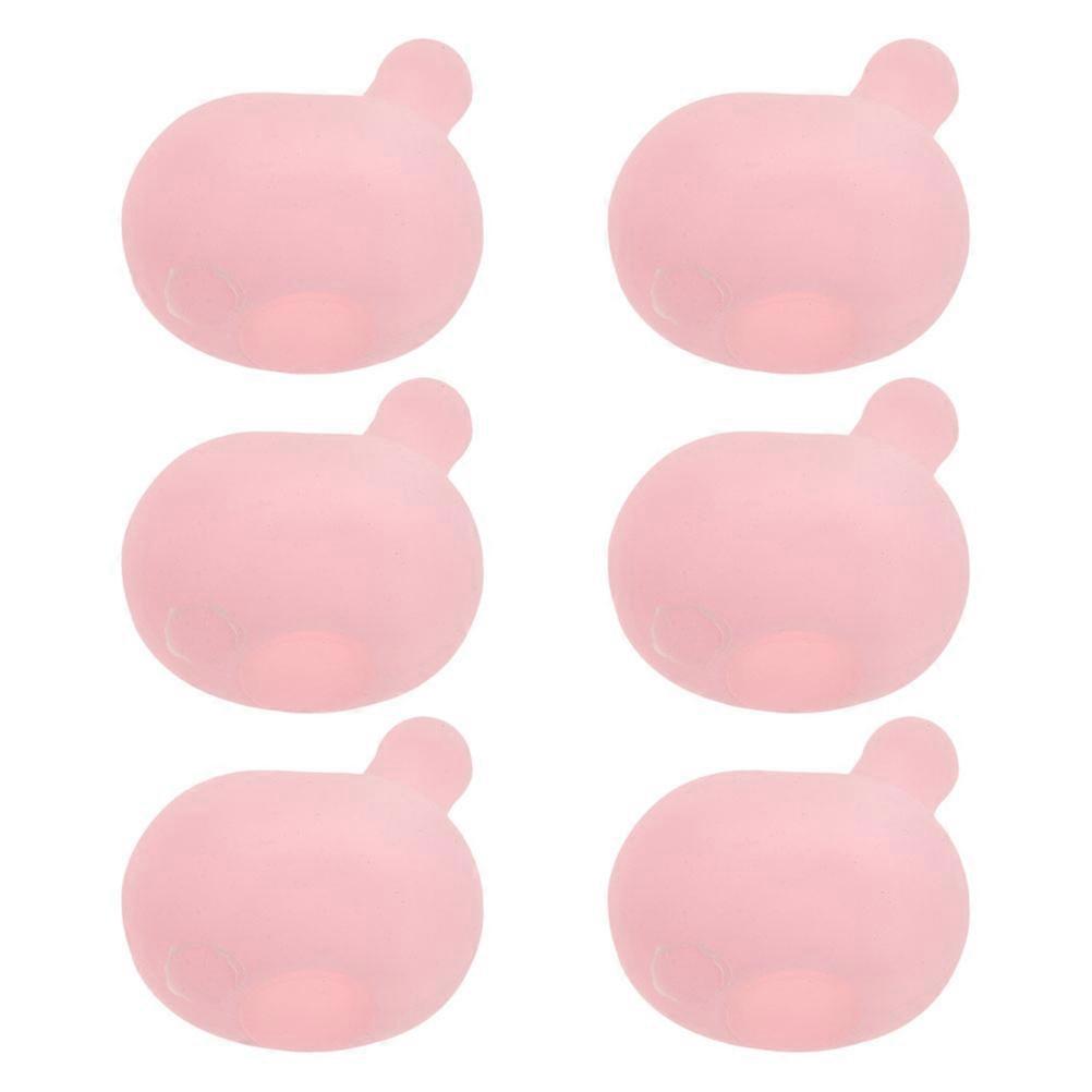 Squeeze Toy Bubble Inner Inserts in Pink Silicone for DIY Use 6Pcs