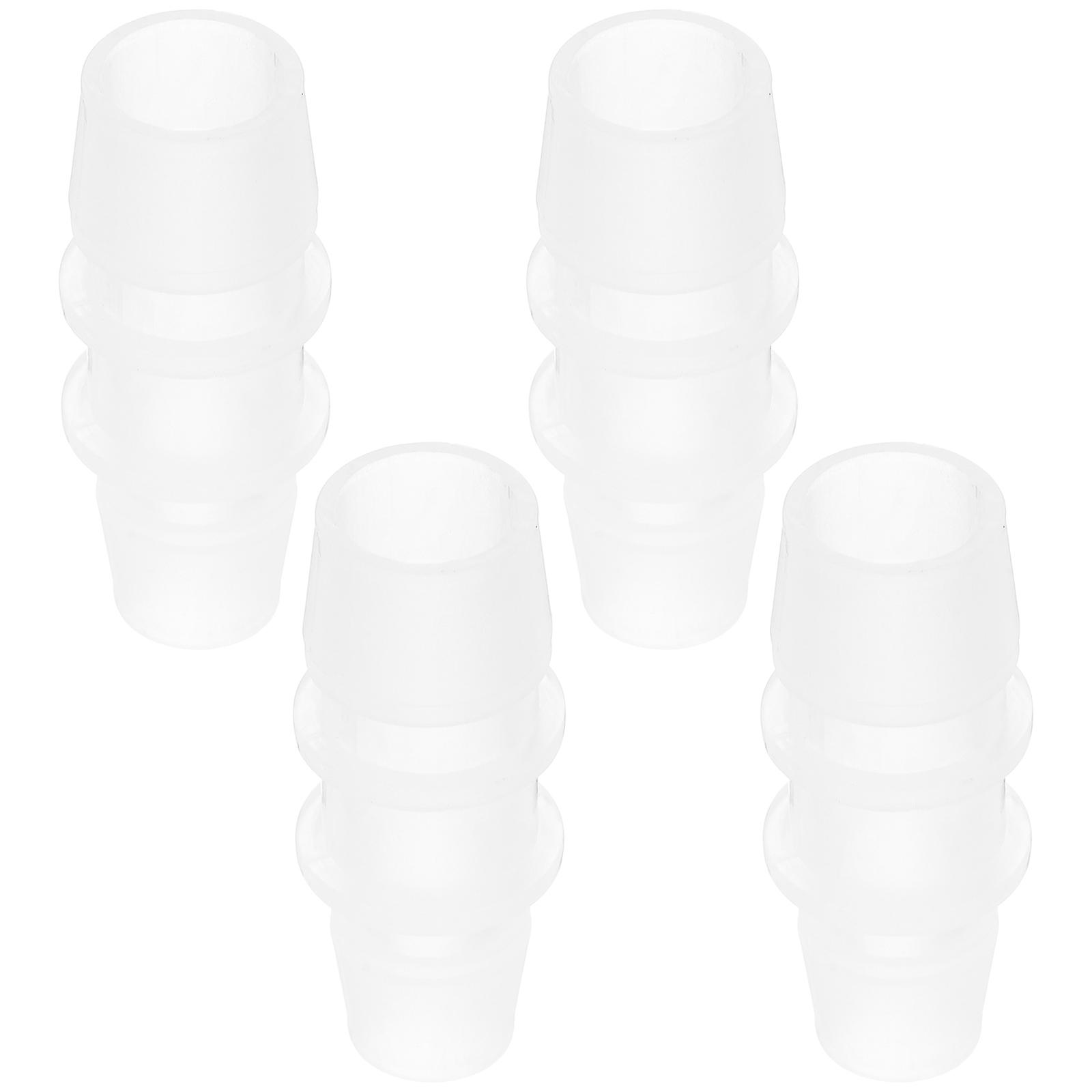 Transparent Plastic Aquarium Hose Connector for Water Pipe 4Pcs