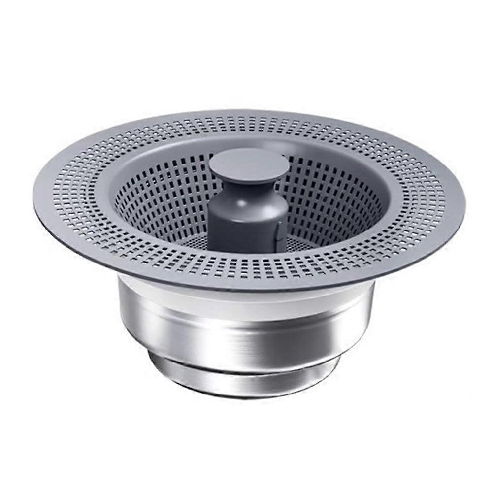 Stainless Steel Kitchen Sink Strainer Basket with ThreeinOne Drain Filter and Quick Drainage