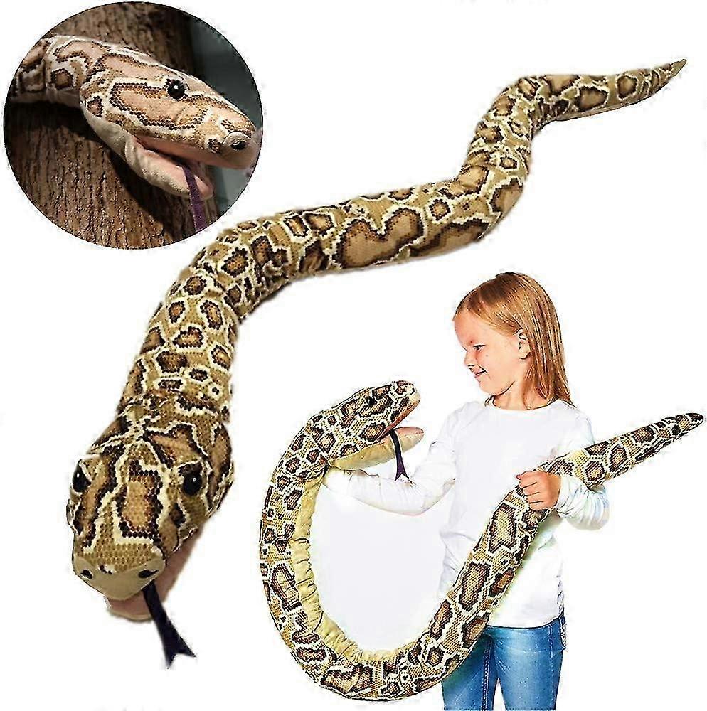 170CM High simulation Super long Brown python Soft Plush Toys