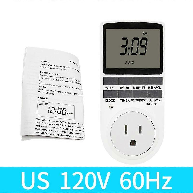7-day 12/24-hour programming timer socketelectronic digital timer switch intelligent kitchen timer socket EU com FR BR plug