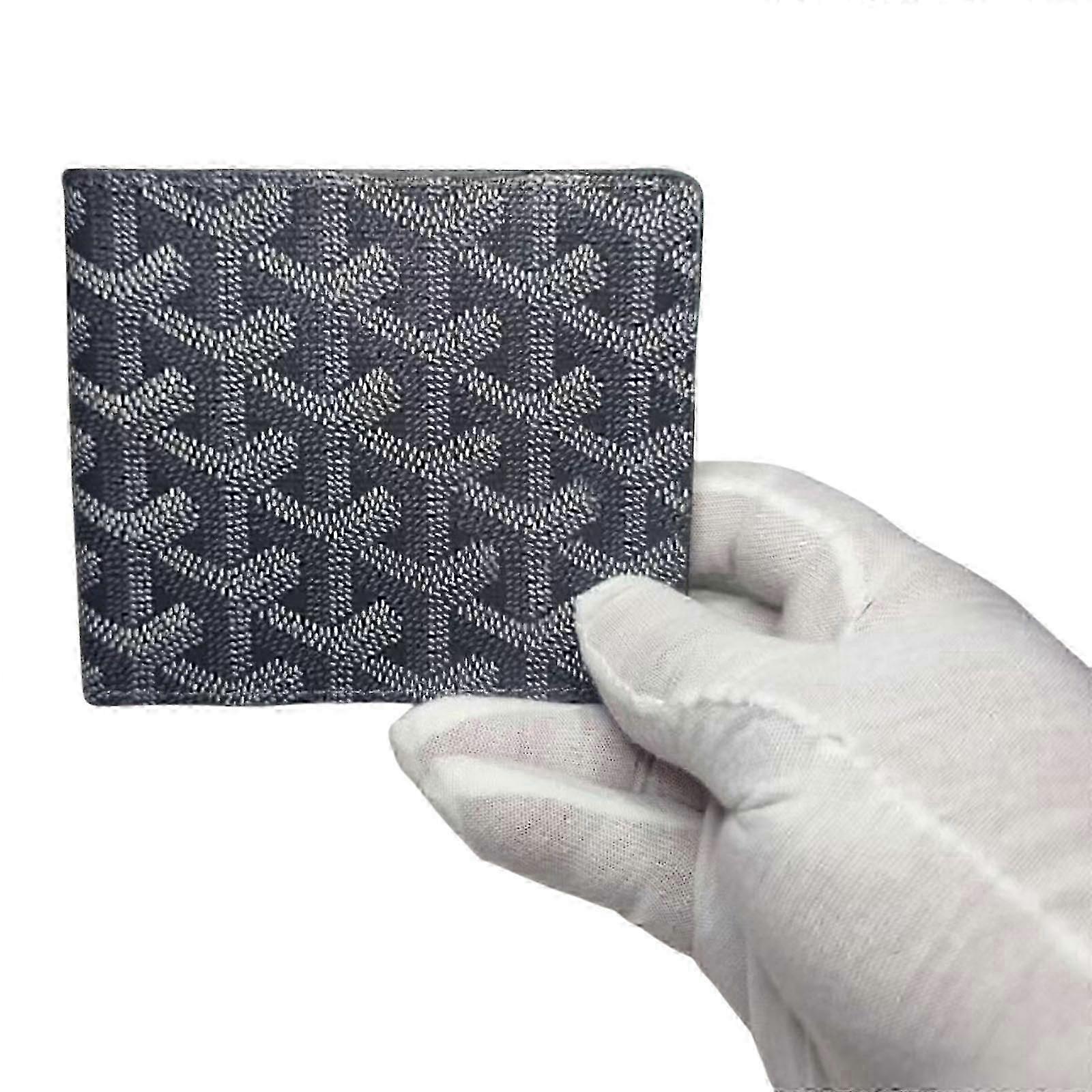 Short Wallet for Casual Use Card Holder Compact Houndstooth Print Purse
