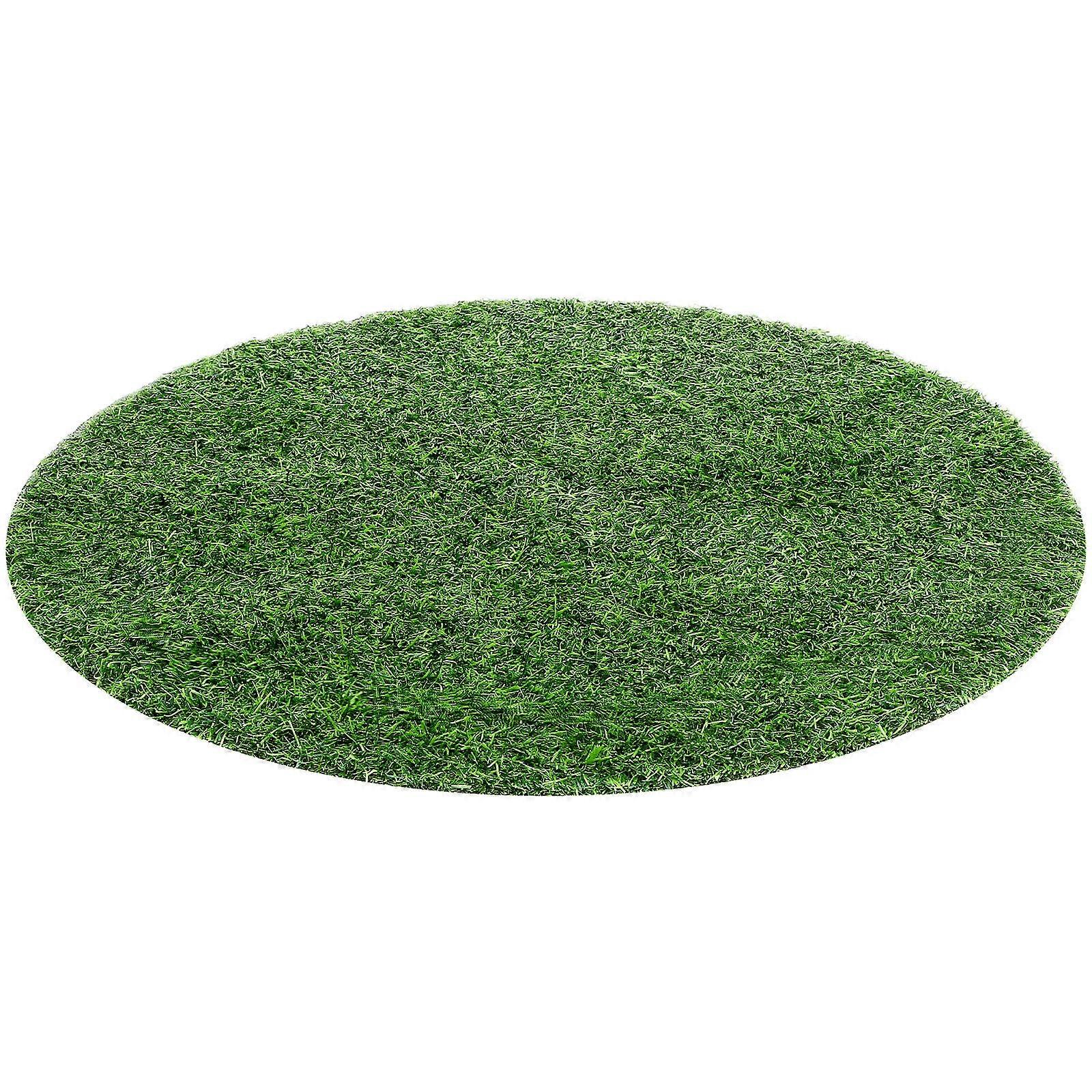 Round Grass Table Runner For Buffet Table Outdoor Decoration Green Design 4Pcs