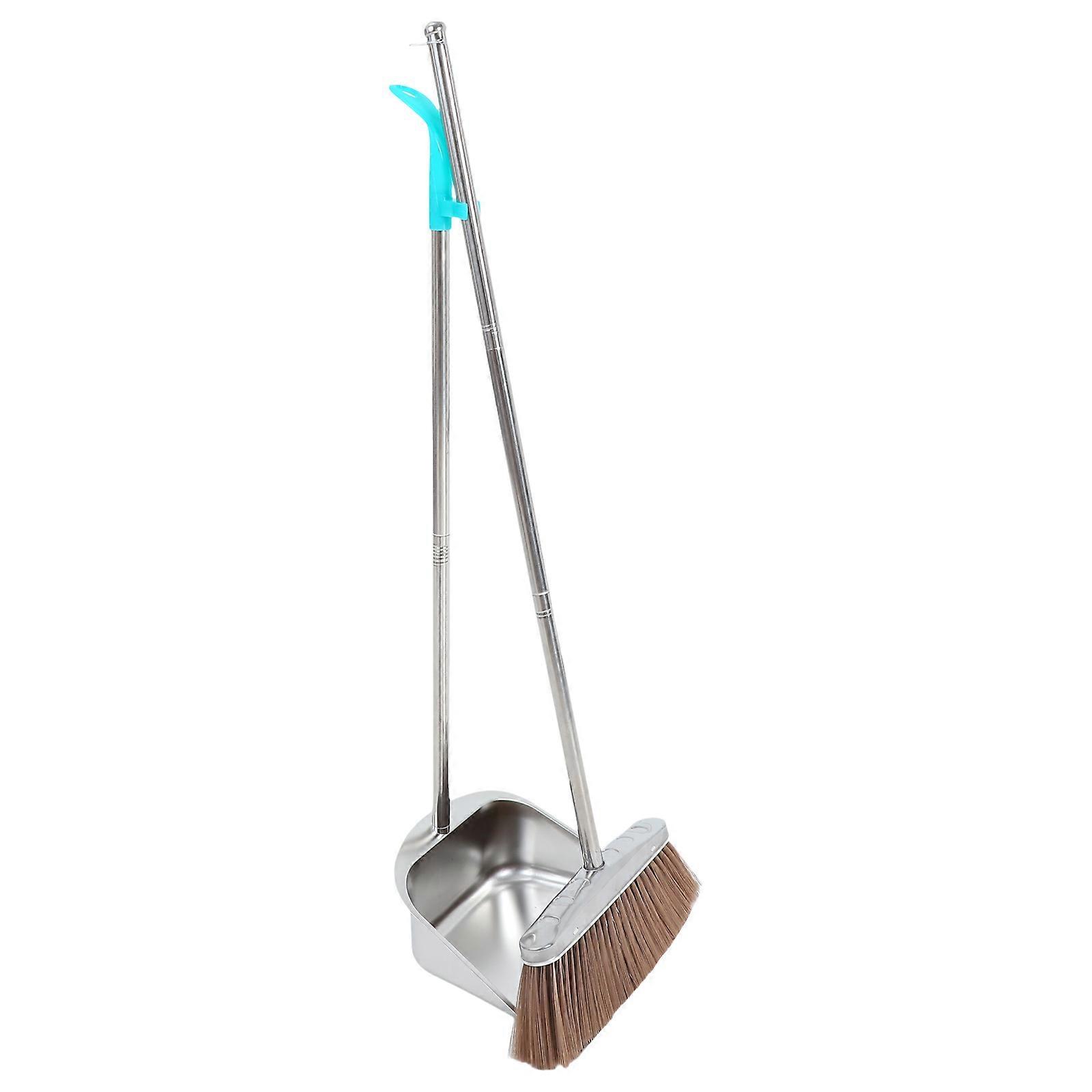 Broom and Dustpan Set for Home with Long Handle Assorted Color 1Set