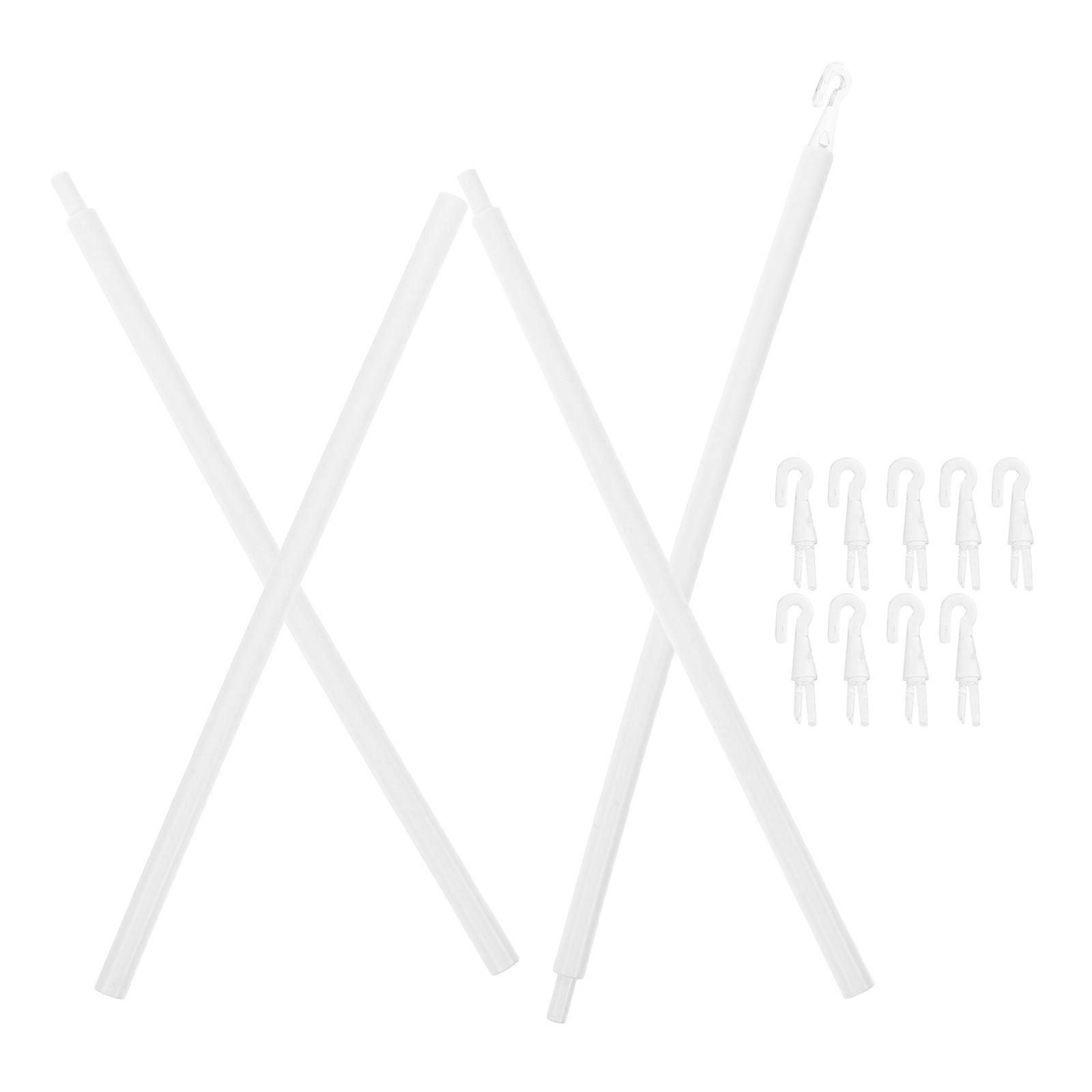 Curtain Pull Wand Plastic Rod for Blinds Operation 4Pcs Easy Maintenance