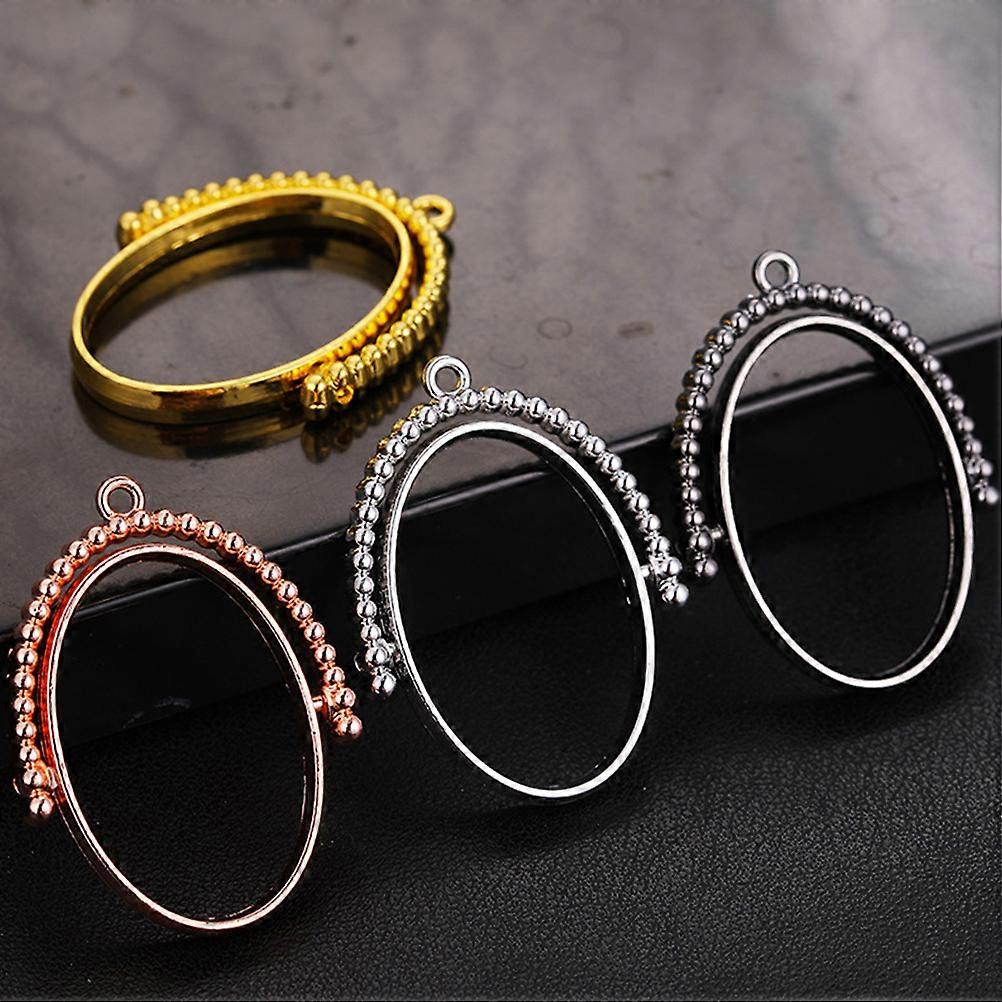 Rotatable Open Bezel Alloy Frames for Decoration 25Pcs DIY Jewelry Pendants