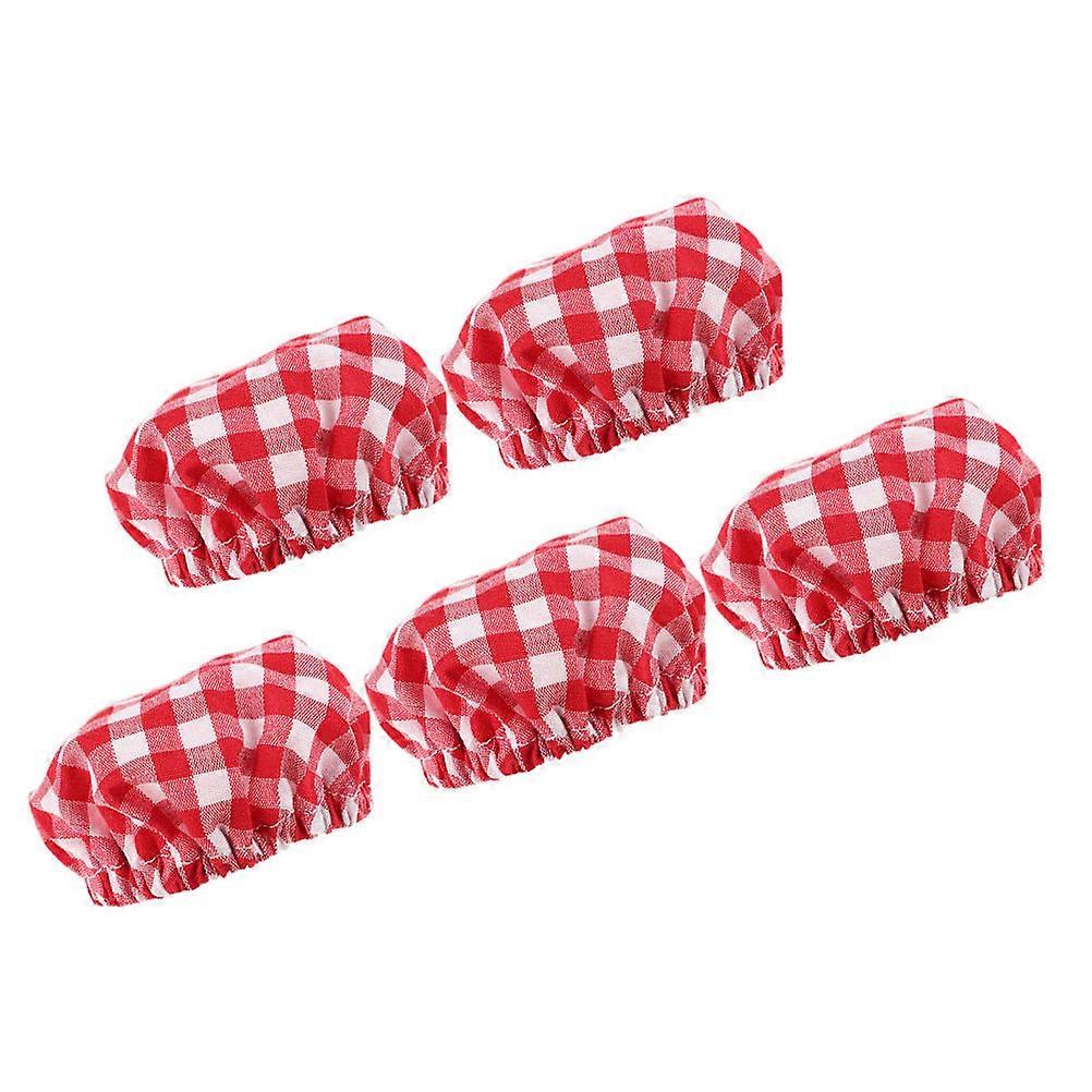 Red Jar Covers for Bread Fermentation 5Pcs Polyester Cotton Material