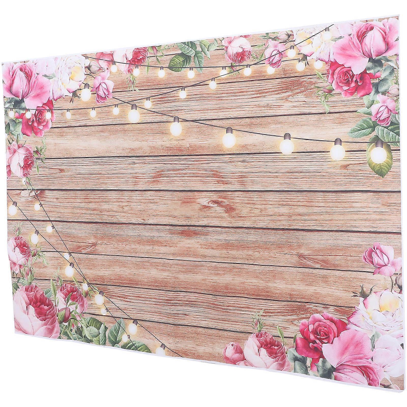 Photo Shoot Backdrop Flower Wood Photography Backdrop 2Pcs Multi-Purpose
