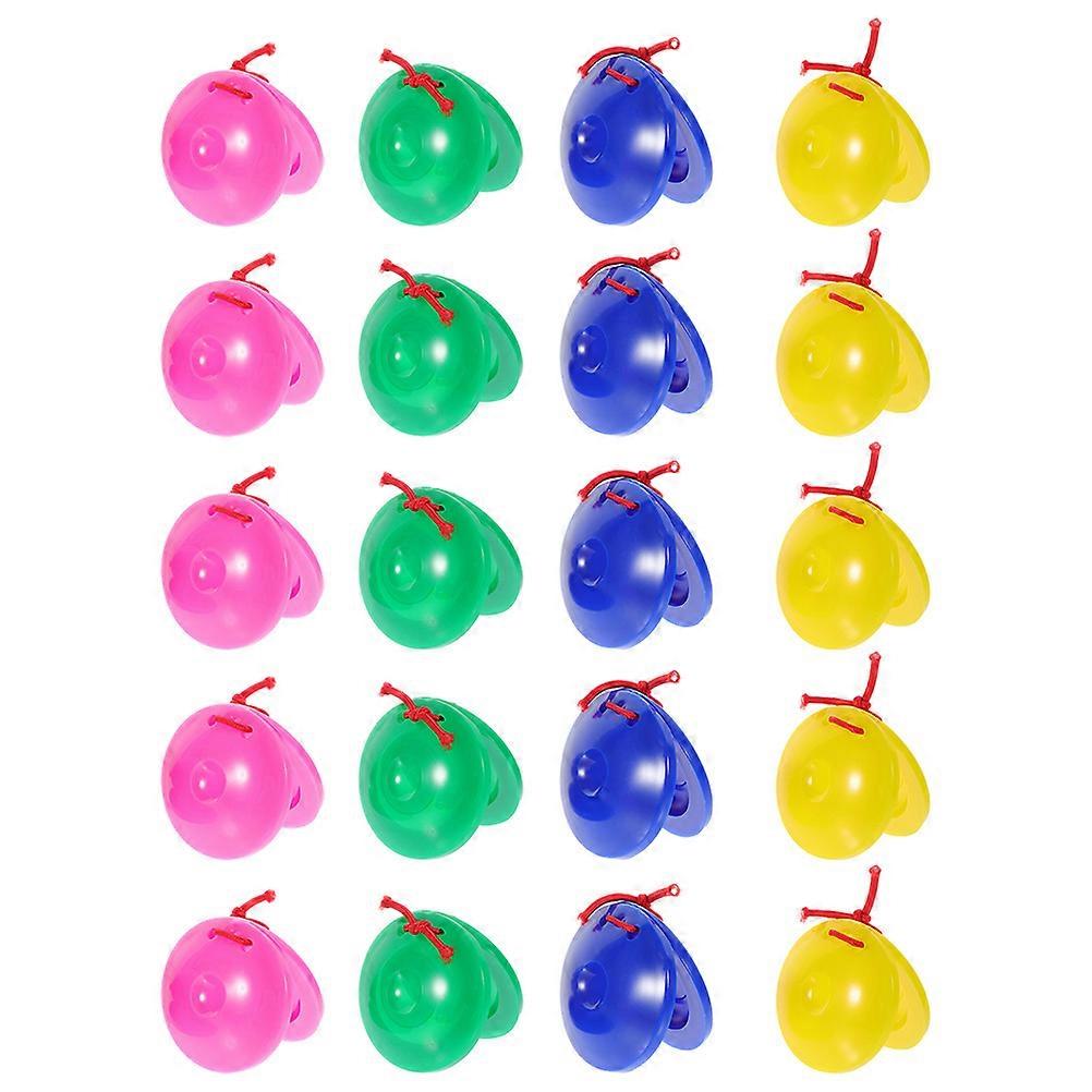 Instruments For Kids Small Castanets Cognitive Development Motor Skills Development 20Pcs