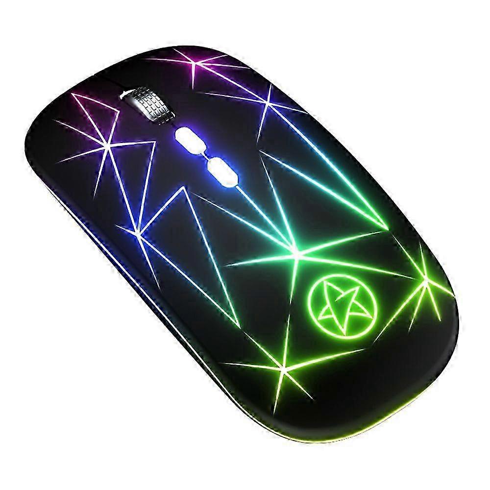 Wireless Bluetooth Mouse, Rechargeable LED Dual Mode Wireless Mouse 26-27s
