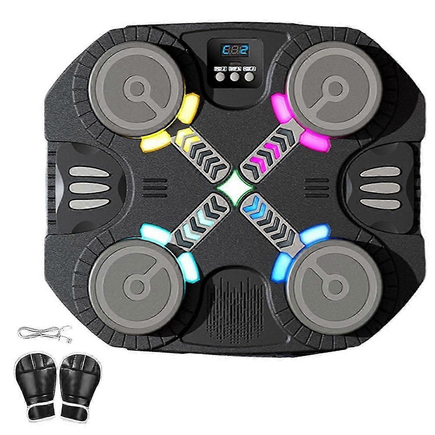 Electronic Music Boxing Machine Kit 6 Targets Bluetooth Wall-Mounted Training