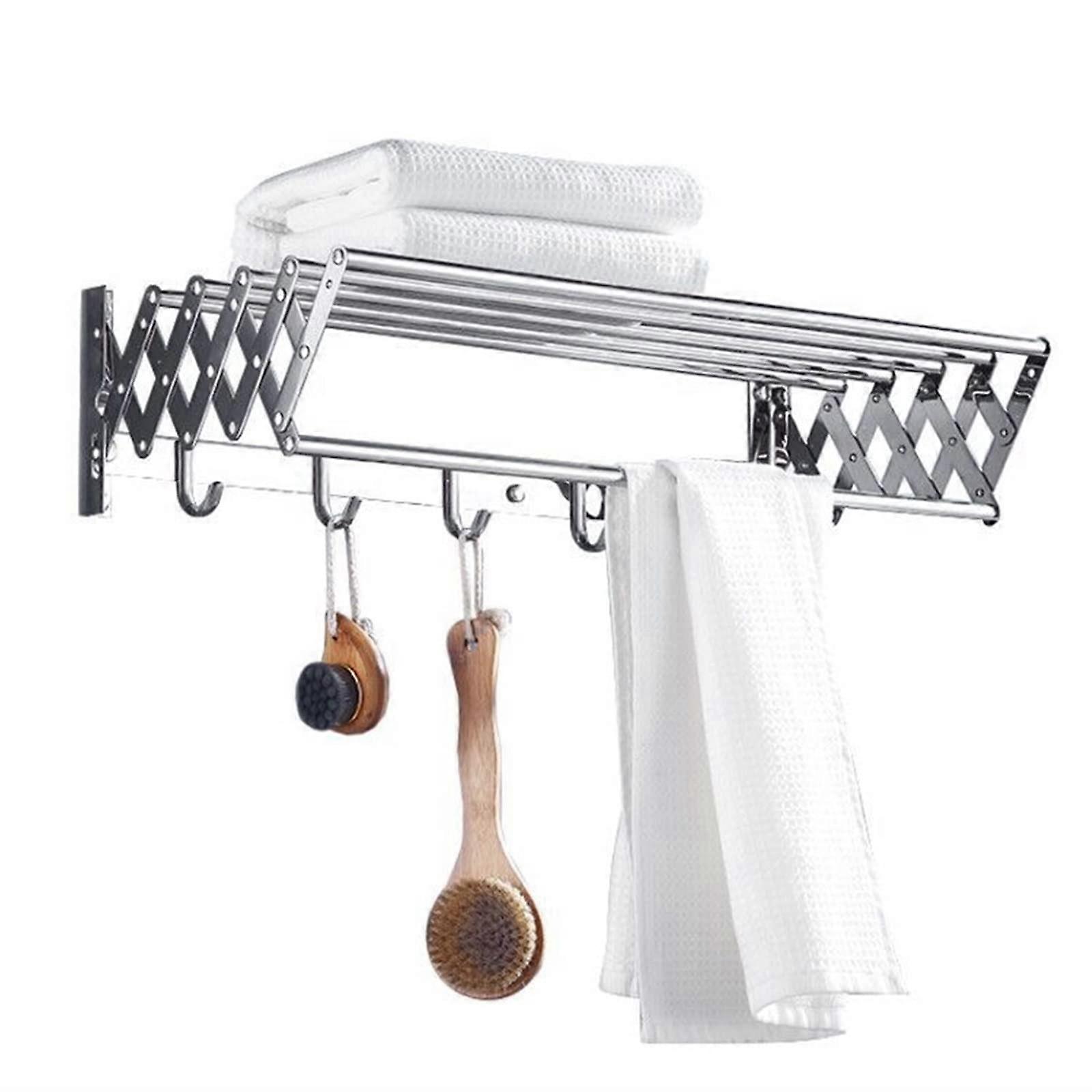 Wall Mounted Drying Rack Retractable Foldable Laundry Clothes Airer for Bathroom Balcony Bedroom