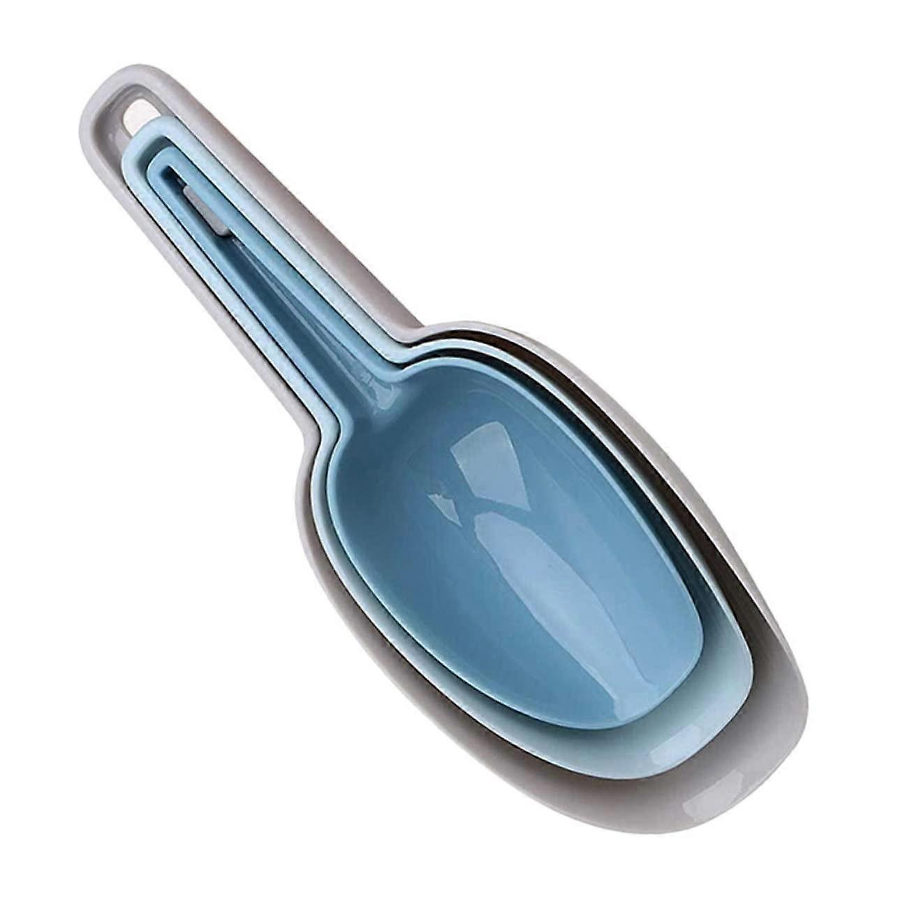 Plastic Ice Scoop Set with Ergonomic Grip for Kitchen Flour, Grain and Candy Storage