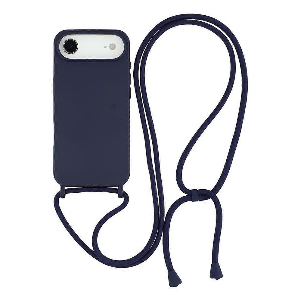 Capa protetora de silicone líquido compatível com iPhone Air, com alça transversal.
